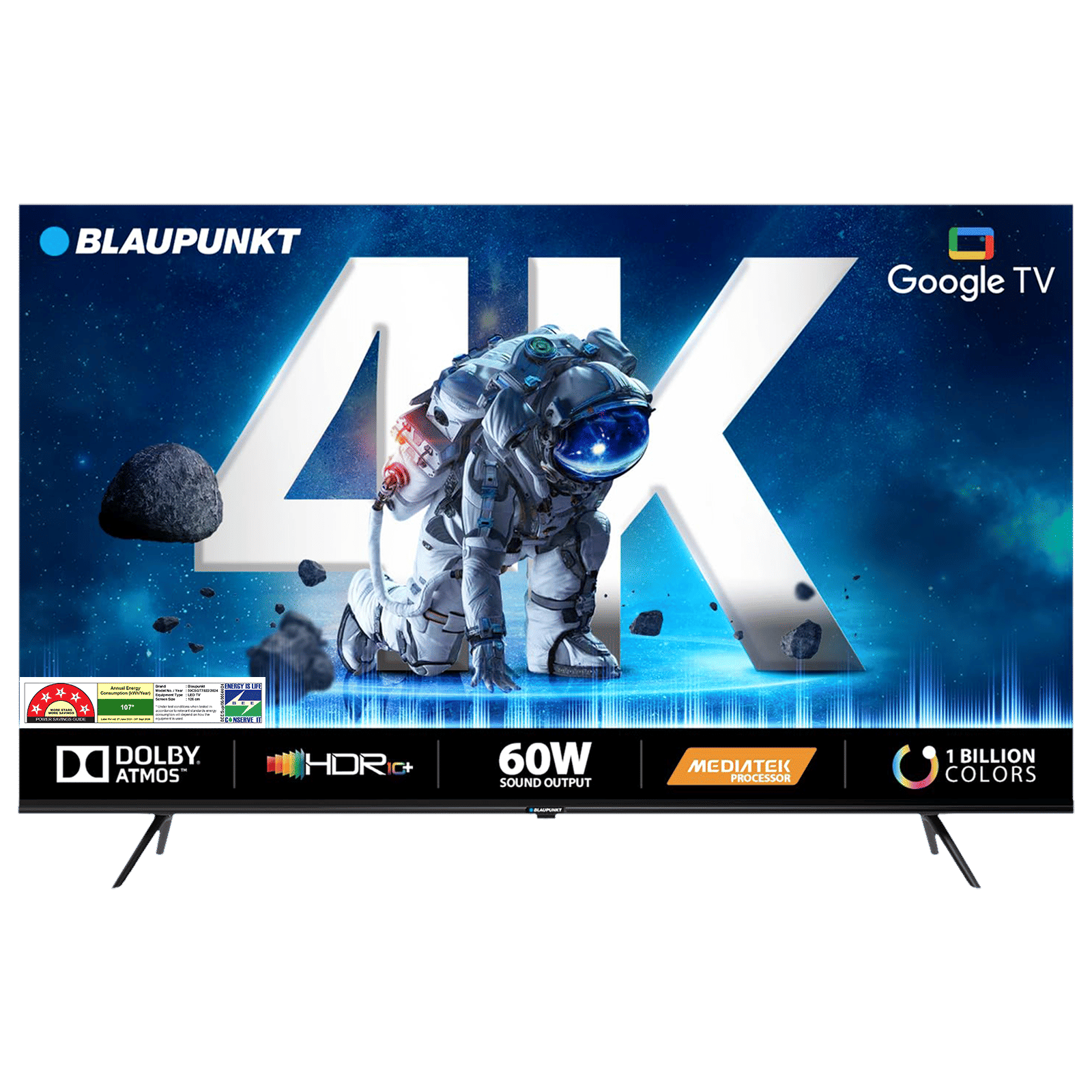 BLAUPUNKT CyberSound G2 126 cm (50 inch) LED 4K Ultra HD Google TV with Dolby Atmos (2023 model)
