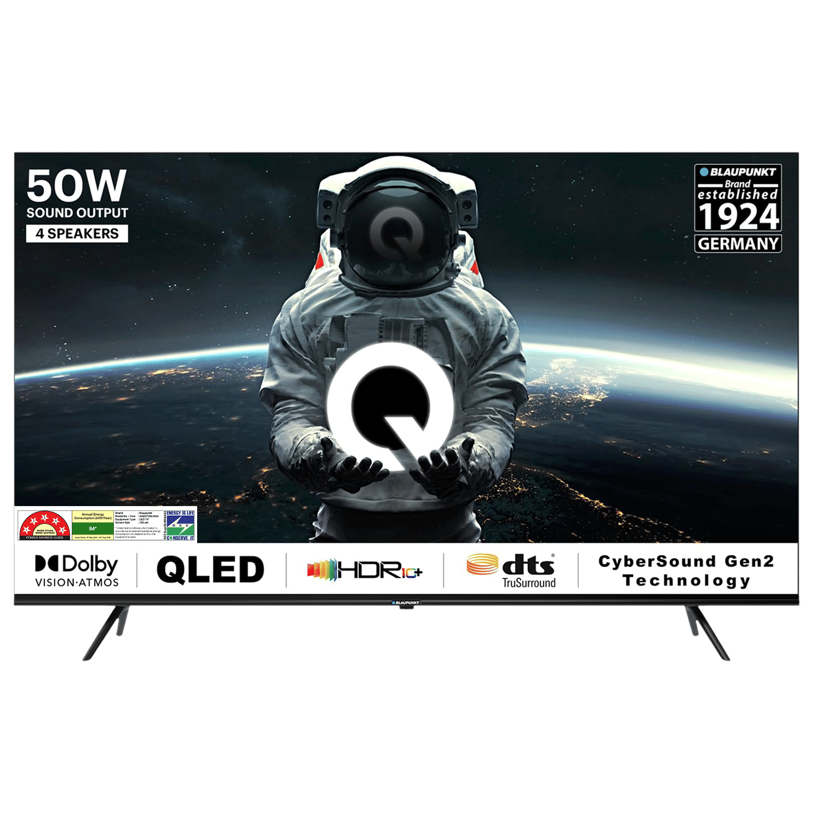 BLAUPUNKT Quantum Dot 108 cm (43 inch) QLED 4K Ultra HD Google TV with DTS TruSurround (2023 model)