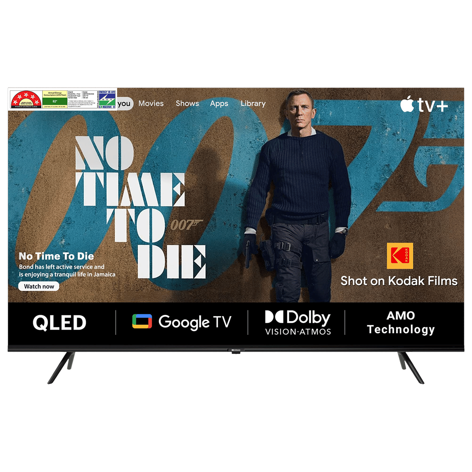 KODAK 43MT5055 108 cm (43 inch) QLED 4K Ultra HD Google TV with Dolby Vision and Dolby Atmos (2023 model)