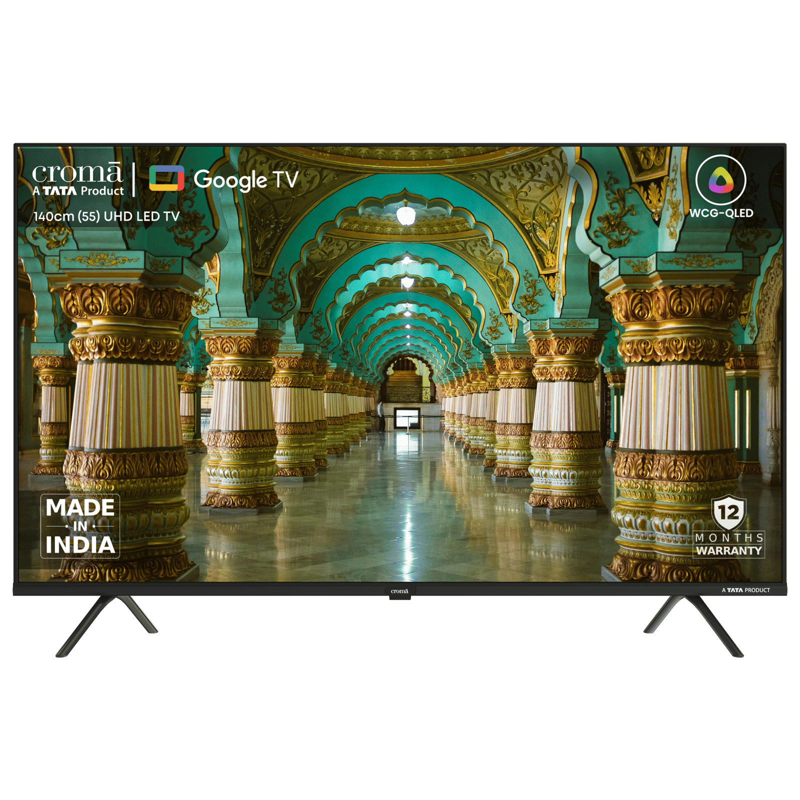 Croma 140 cm (55 inch) QLED 4K Ultra HD Google TV with Dolby Vision & Dolby Atmos