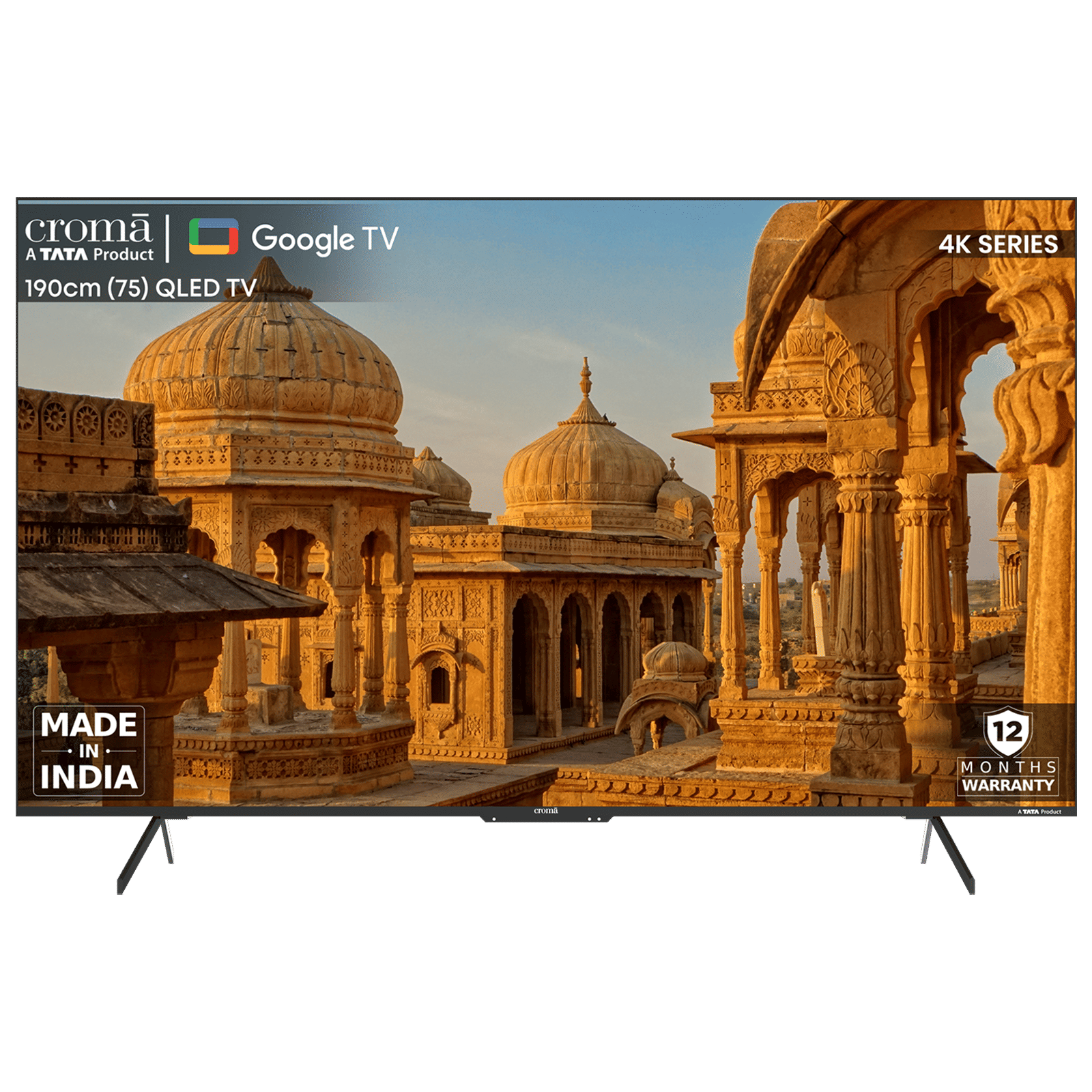 Croma 190 cm (75 inch) QLED 4K Ultra HD Google TV with Dolby Vision & Dolby Atmos