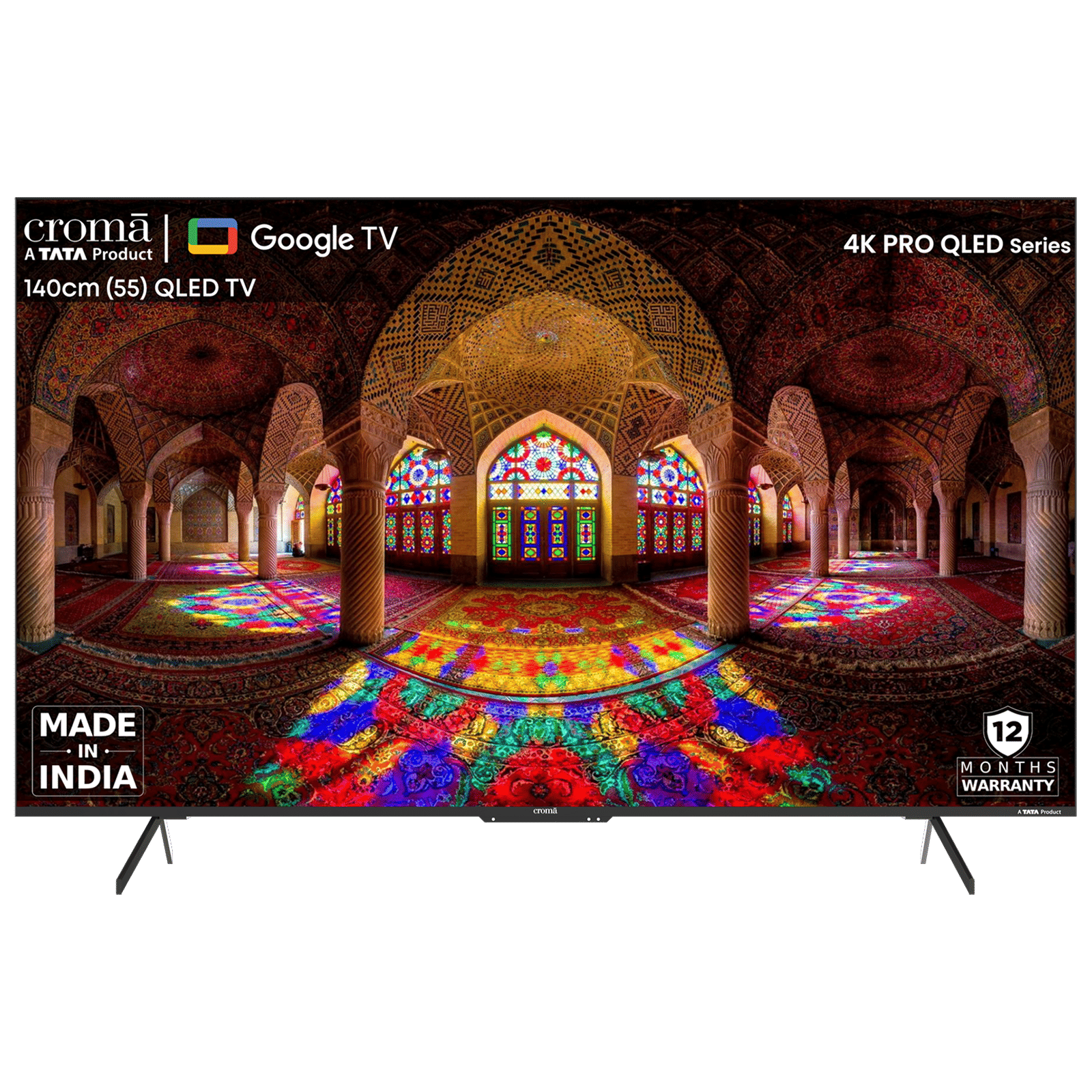 Croma 140 cm (55 inch) QLED 4K Ultra HD Google TV with Dolby Vision & Dolby Atmos