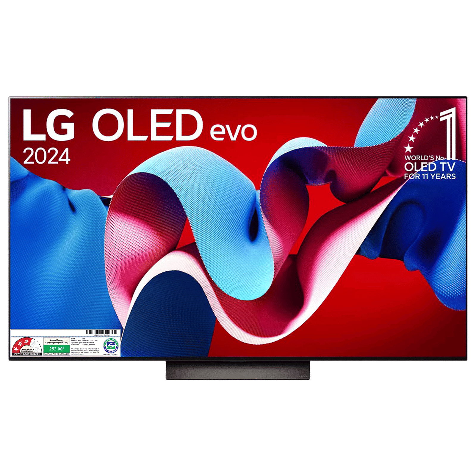 LG evo AI C4 165.1cm (65 inch) OLED 4K Ultra HD Smart WebOS TV with Dolby Vision and Atmos (2025 model)