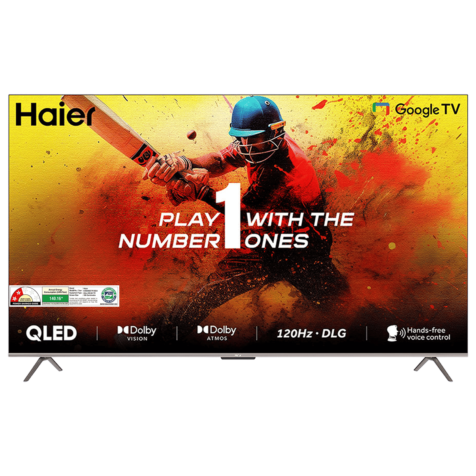 Haier S800QT 109.22 cm (43 inch) 4K Ultra HD QLED Smart Google TV with Dolby Vision & Dolby Atmos (2024 model)