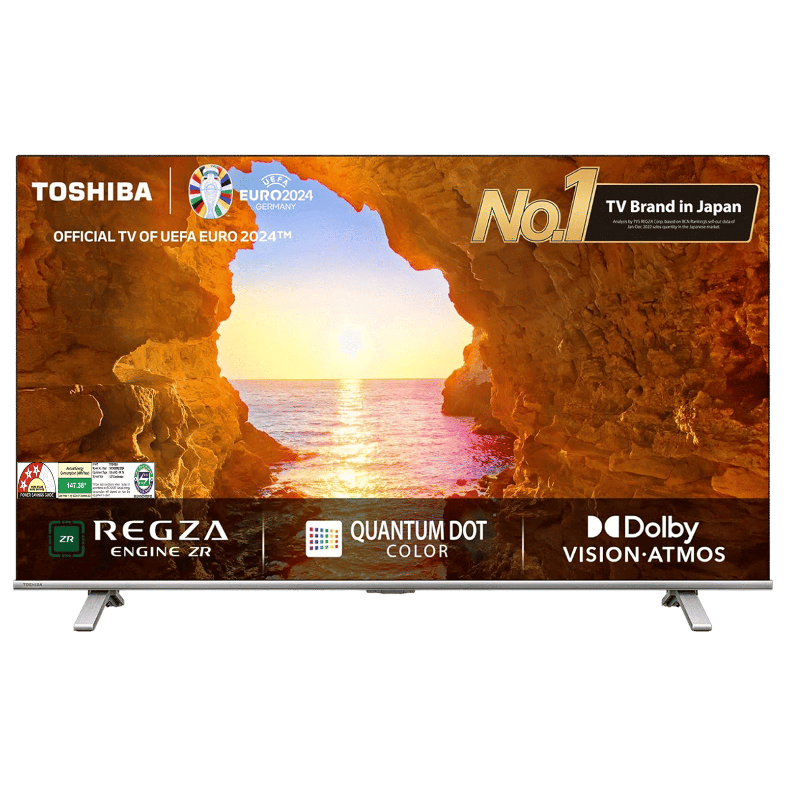TOSHIBA C450 127 cm (50 inch) 4K Ultra HD QLED Smart VIDAA TV with Built-in Alexa (2024 model)