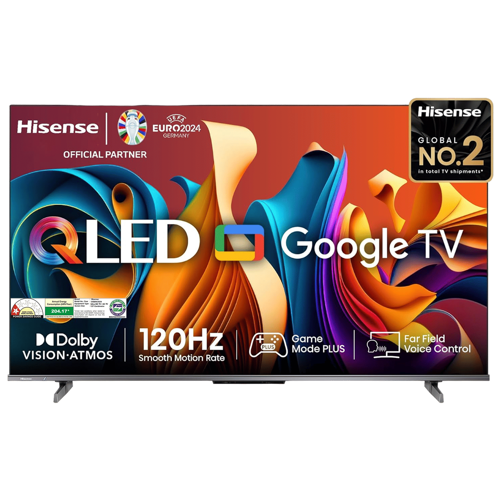 Hisense Q6N 127 cm (50 inch) QLED 4K Ultra HD Google TV with Dolby Vision and Dolby Atmos (2024 model)