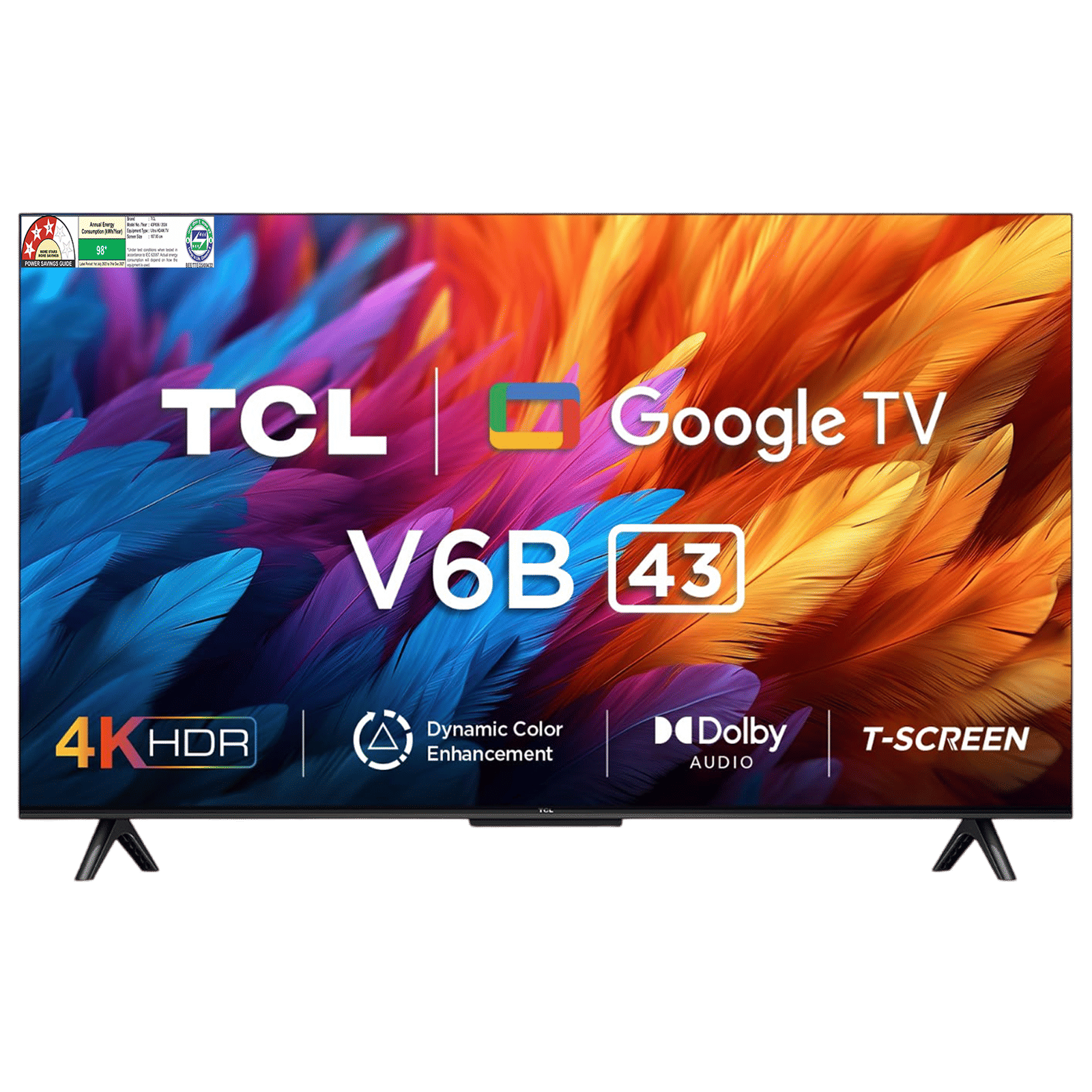 TCL V6B 109.22 cm (43 inch) 4K Ultra HD LED Google TV with Dynamic Colour Enhancement