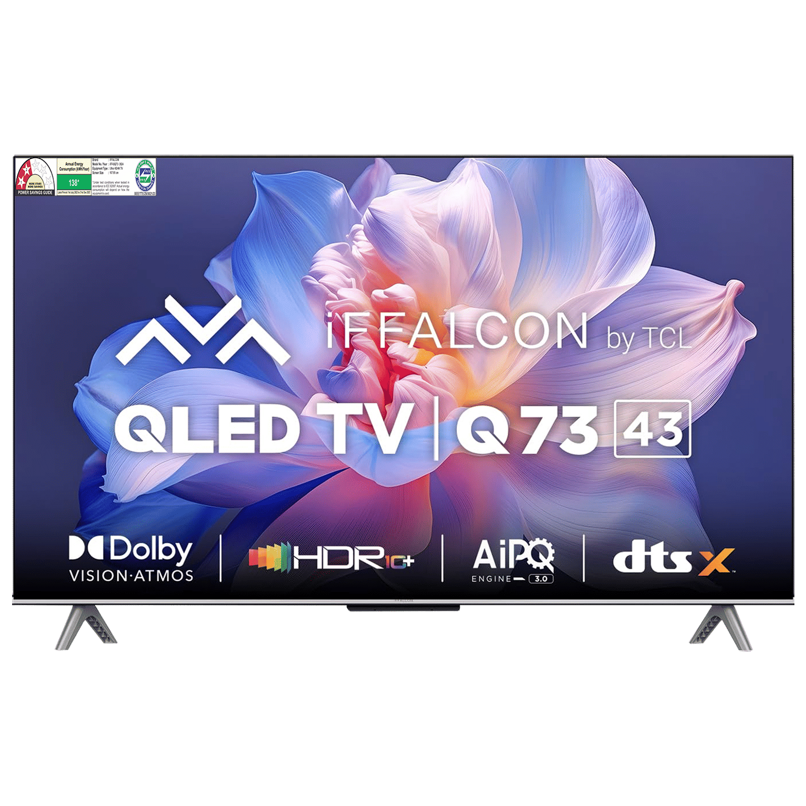 iFFALCON Q73 108 cm (43 inch) QLED 4K Ultra HD Google TV with Dolby Vision & Dolby Atmos (2023 model)
