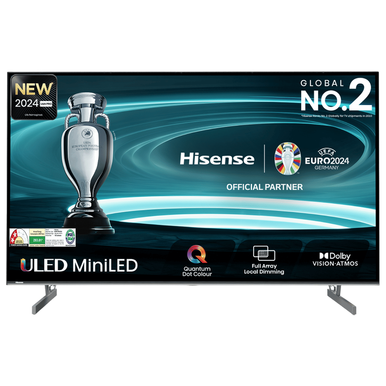 Hisense U6N Pro 165.1 cm (65 inch) 4K Ultra HD Mini LED Smart VIDAA TV with Dolby Vision & Dolby Atmos (2024 model)