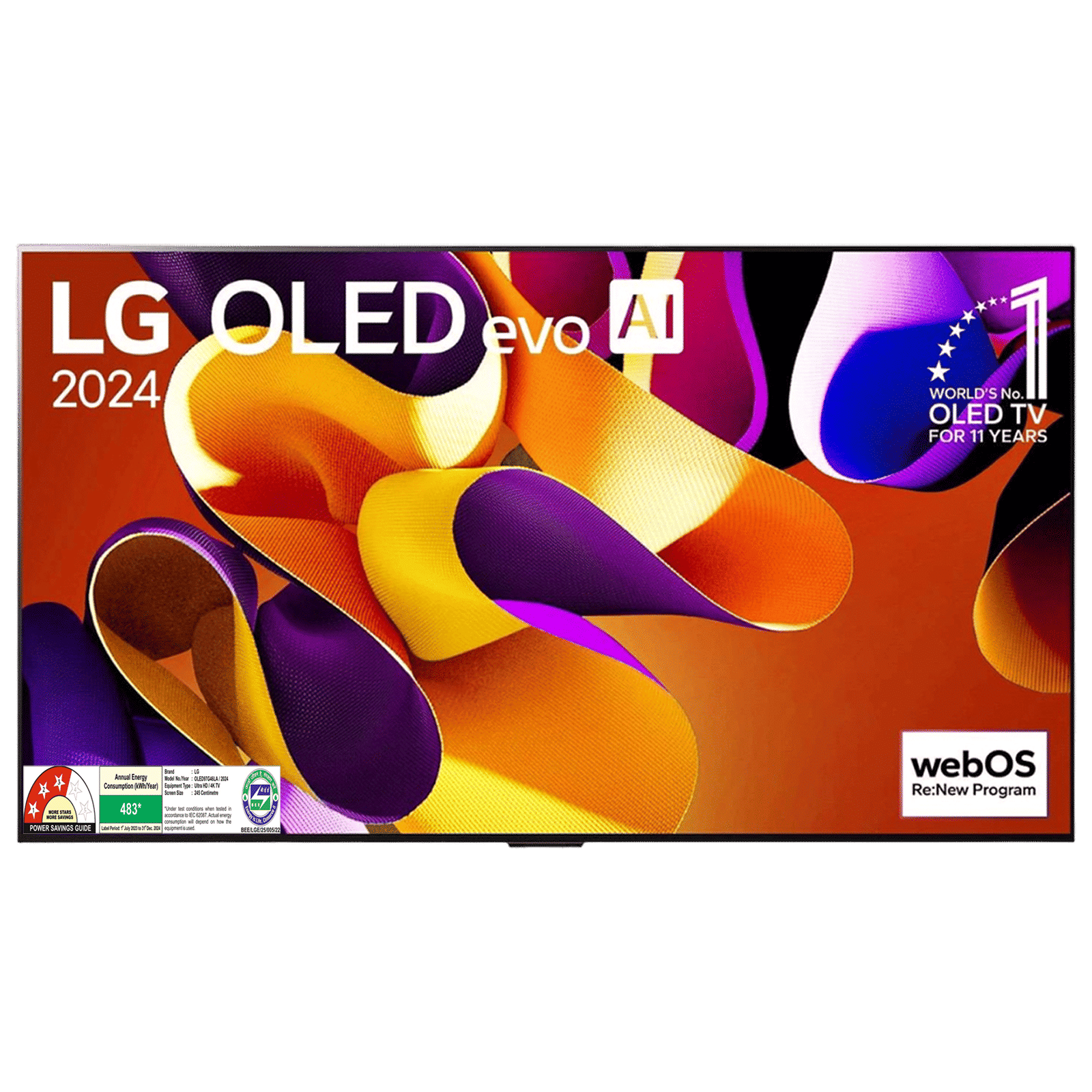 LG evo AI G4 245 cm (97 inch) OLED 4K Ultra HD Smart WebOS TV with Dolby Atmos (2025 model)