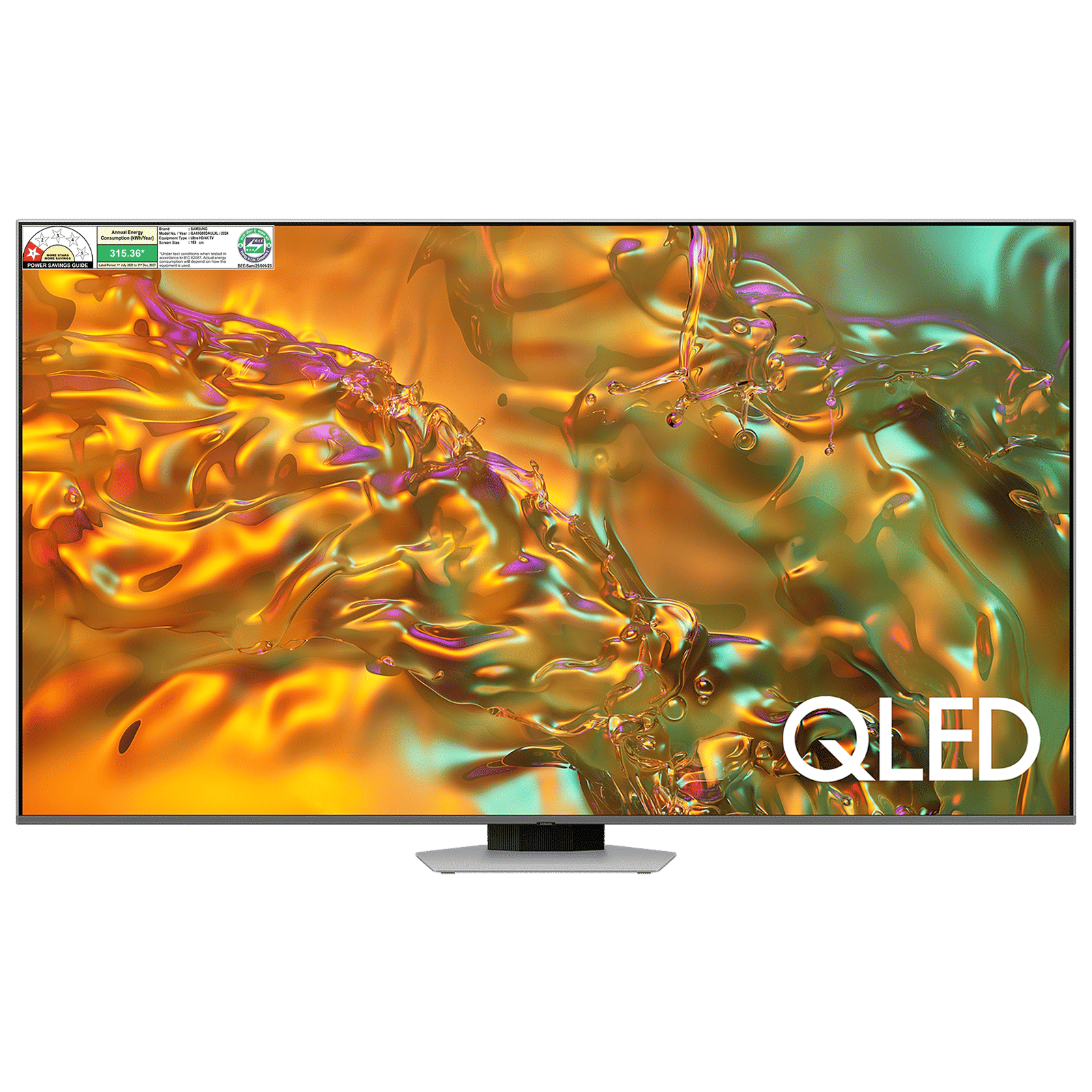 SAMSUNG Q80D 165.1 cm (65 inch) QLED 4K Ultra HD Smart Tizen TV with AI Energy Mode (2024 model)