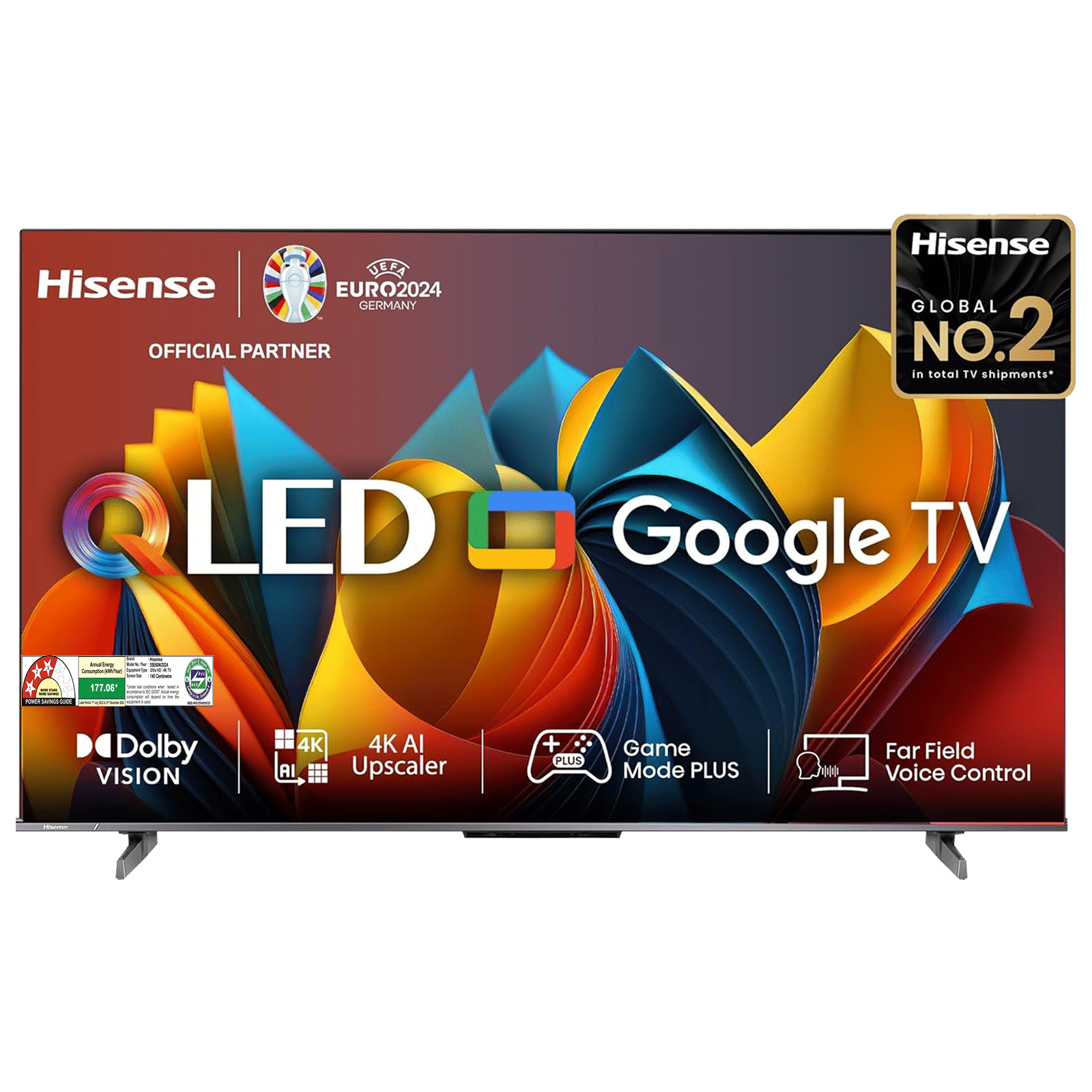 Hisense E68N 139 cm (55 inch) 4K Ultra HD QLED Google TV With AI Adaptive Depth (2024 Model)