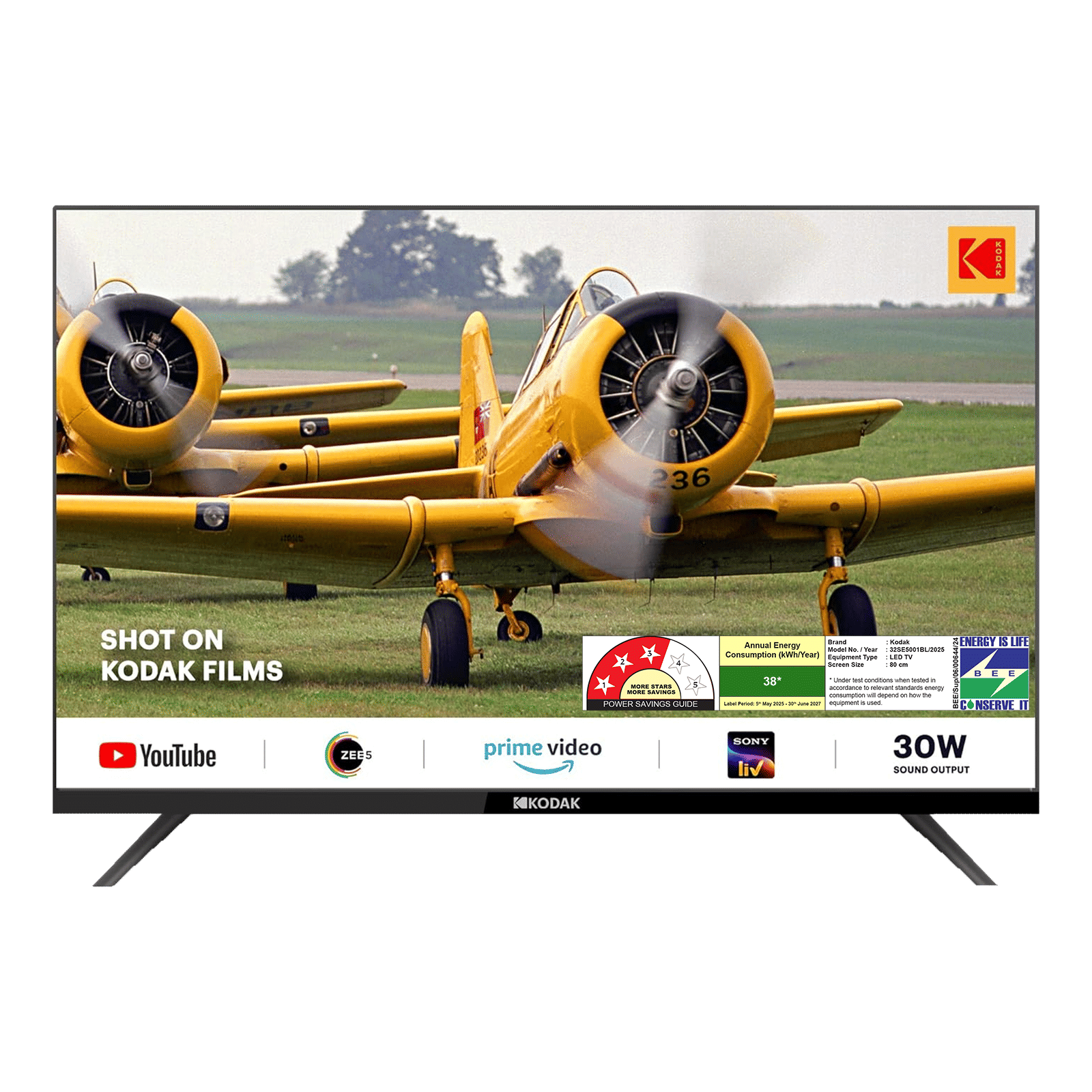 KODAK Special Edition Series 81.28 cm (32 inch) HD Ready LED Smart Linux TV with Screen Mirroring (2023 model)