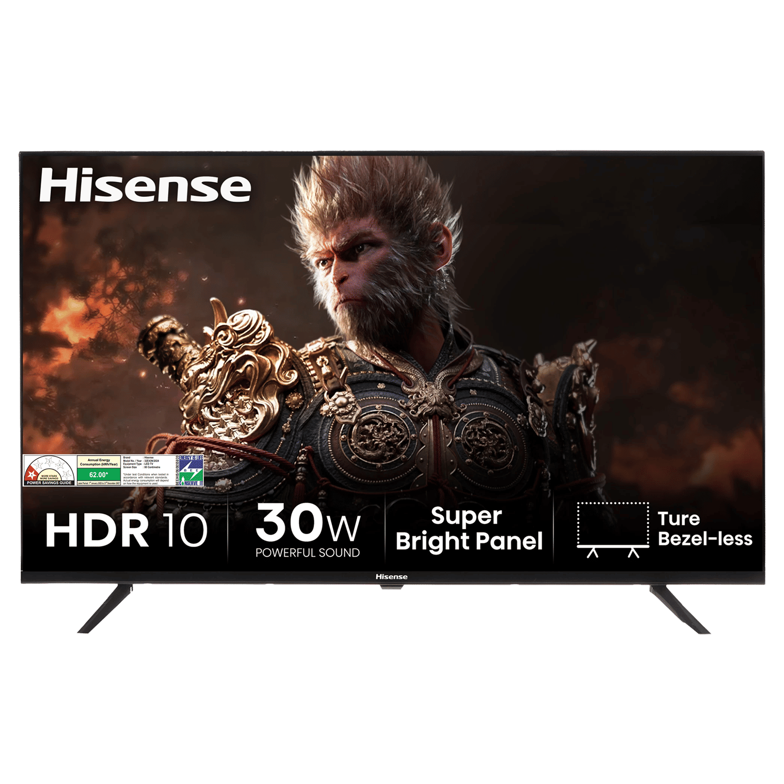 Hisense E43N 81.28 cm (32 inch) HD Ready LED Smart Google TV with Dolby Audio (2024 model)
