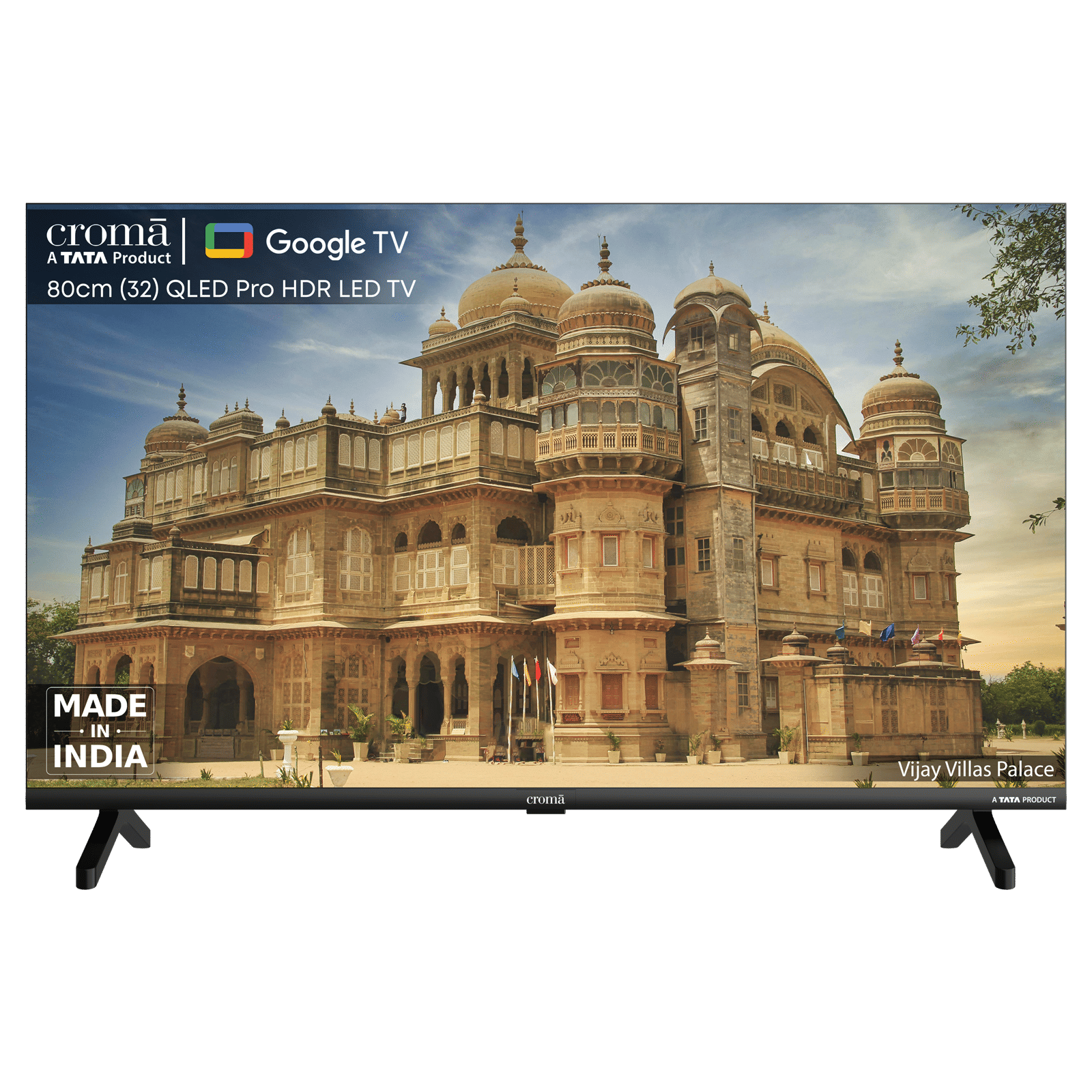 Croma 80 cm (32 inch) HD Ready QLED Pro Smart Google TV with Dolby Audio (2025 model)