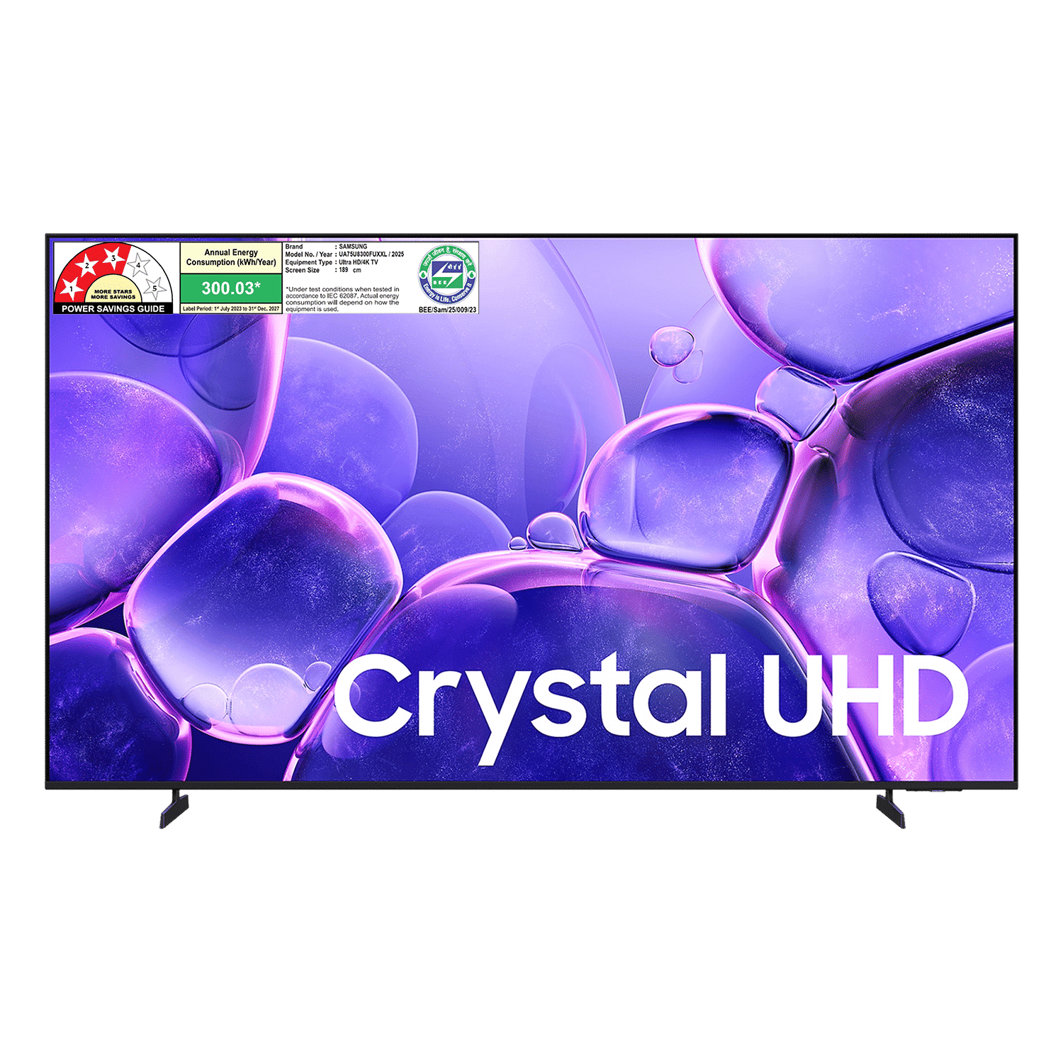 SAMSUNG U8300F 190 cm (75 inch) 4K Ultra HD LED Smart Tizen TV with Alexa & Google Assistant (2025 model)