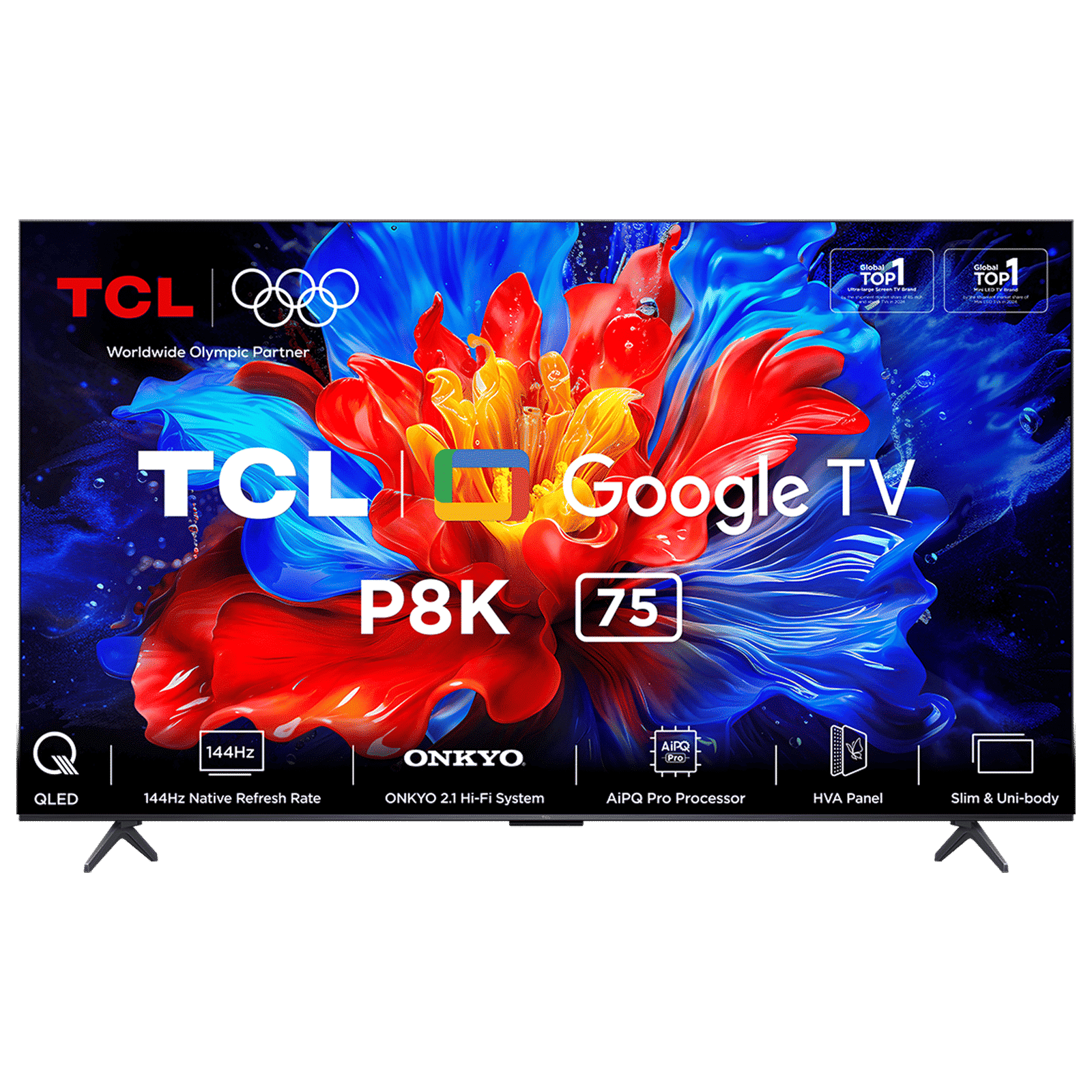 TCL P8K 190.5 cm (75 inch) QLED 4K Ultra HD Smart Google TV with Google Voice Assistant (2025 model)