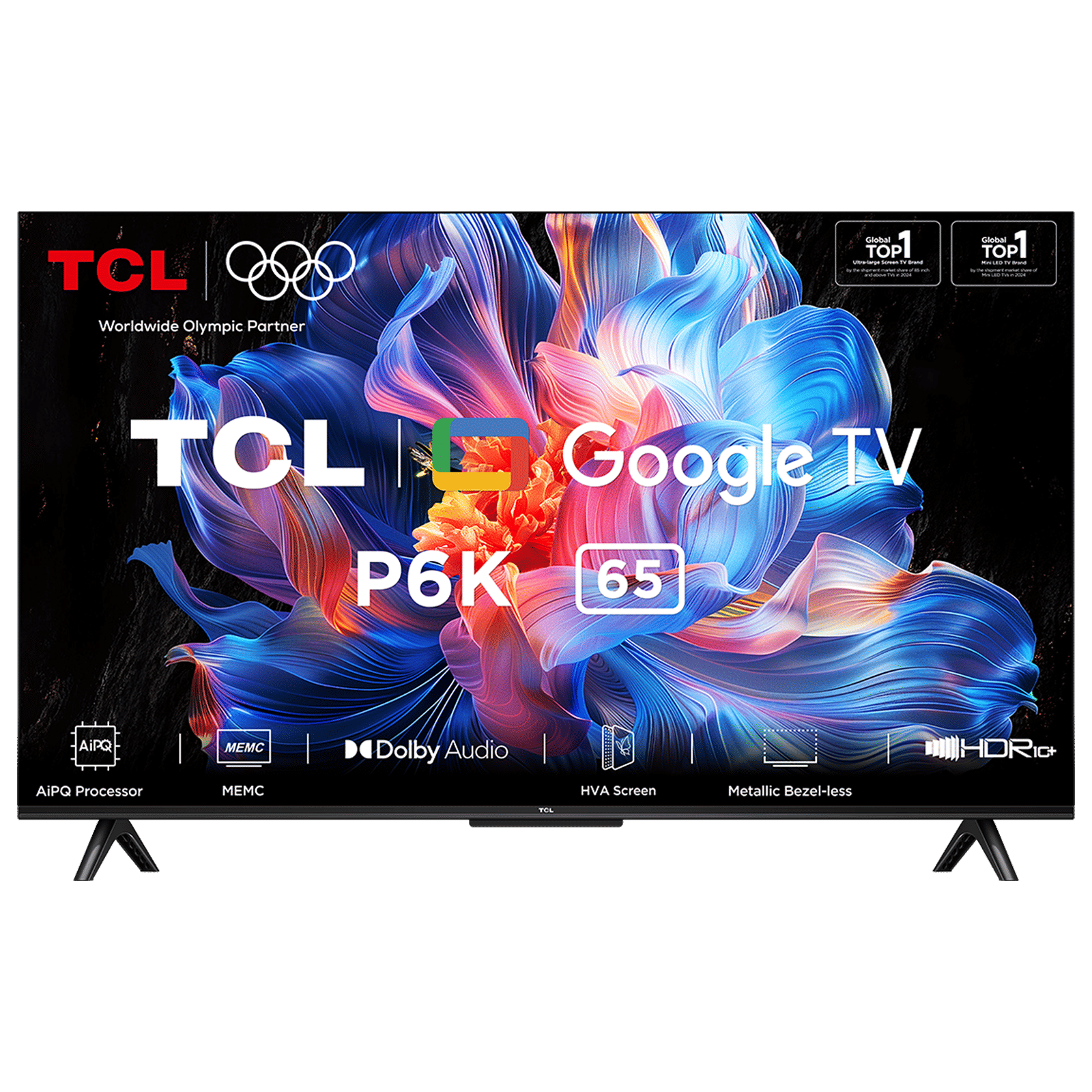 TCL P6K 165.1 cm (65 inch) 4K Ultra HD LED Smart Google TV with Google Voice Assistant (2025 model)