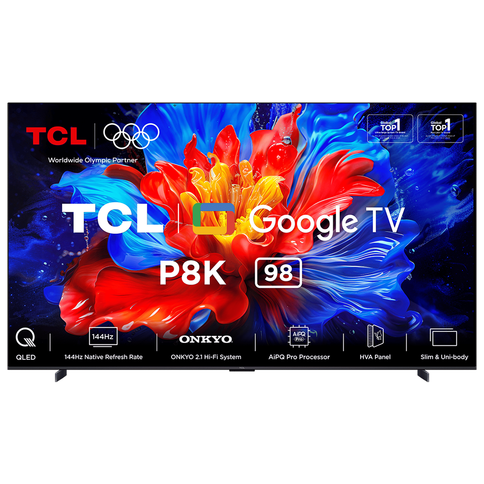 TCL P8K 248.9 cm (98 inch) QLED 4K Ultra HD Smart Google TV with Google Voice Assistant (2025 model)