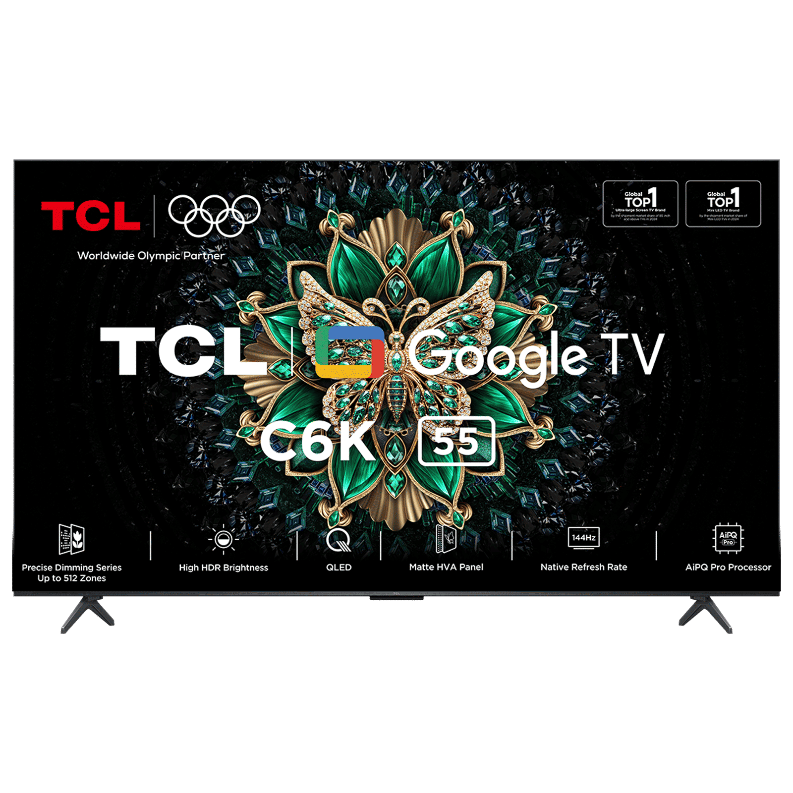 TCL C6K 139.7 cm (55 inch) QD-Mini LED 4K Ultra HD Smart Google TV with Google Voice Assistant (2025 model)