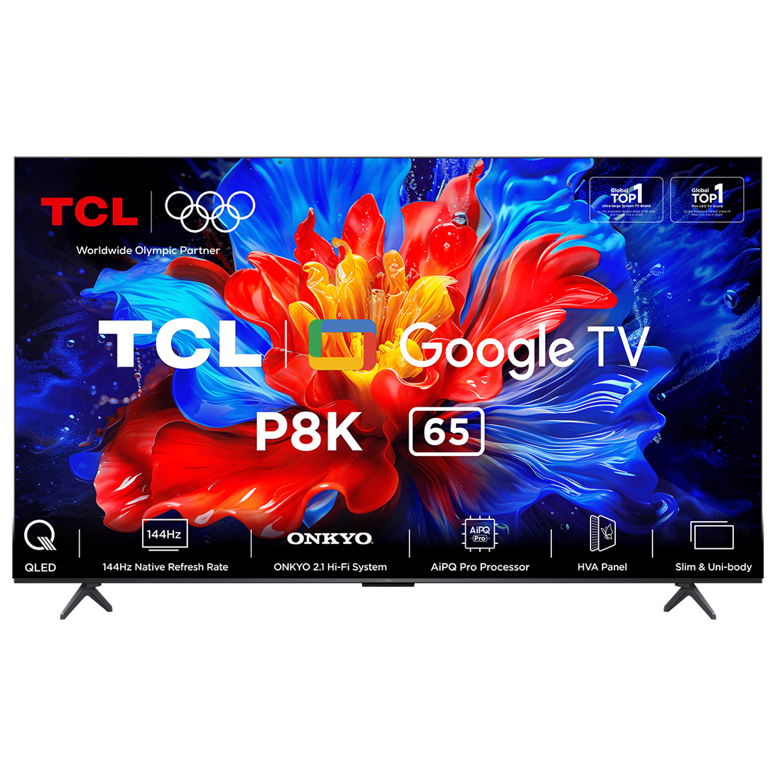TCL P8K 165.1 cm (65 inch) QLED 4K Ultra HD Smart Google TV with Google Voice Assistant (2025 model)