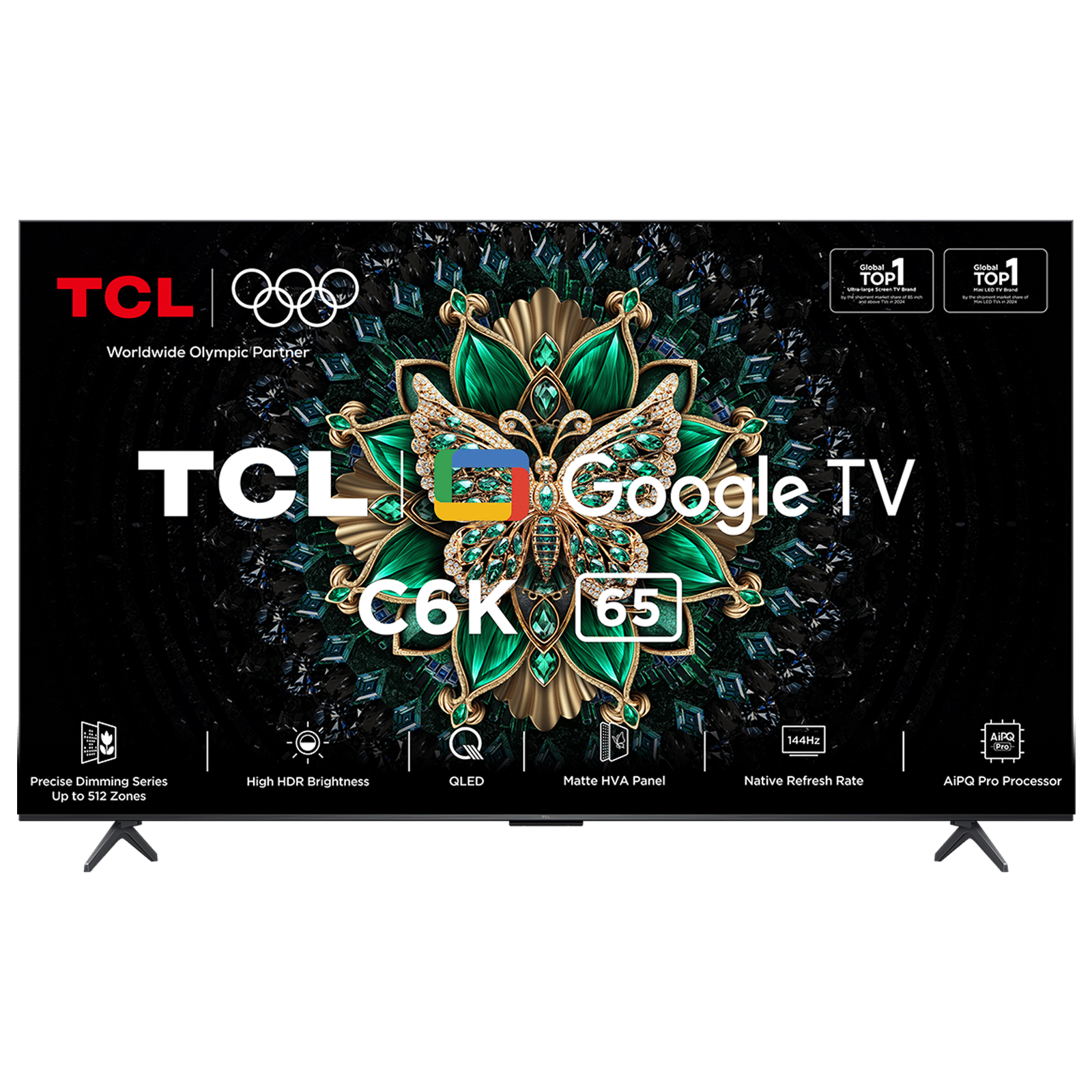 TCL C6K 165.1 cm (65 inch) QD-Mini LED 4K Ultra HD Smart Google TV with Google Voice Assistant (2025 model)