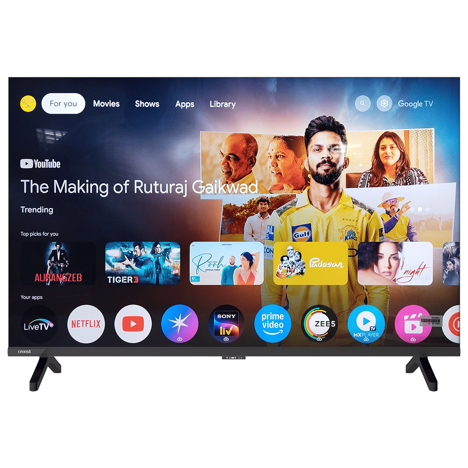 Croma Pro QLED 109.22 cm (43 inch) 4K Ultra HD Google TV with Dolby Vision & Dolby Atmos (2025 Model)