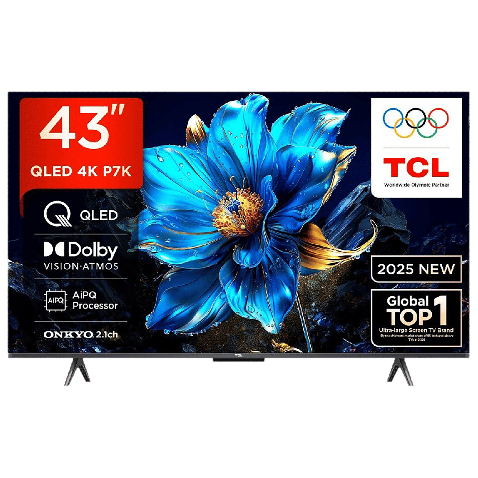 TCL P7K 109.22 cm (43 inch) QLED 4K Ultra HD Smart Google TV with Google Voice Assistant (2025 model)