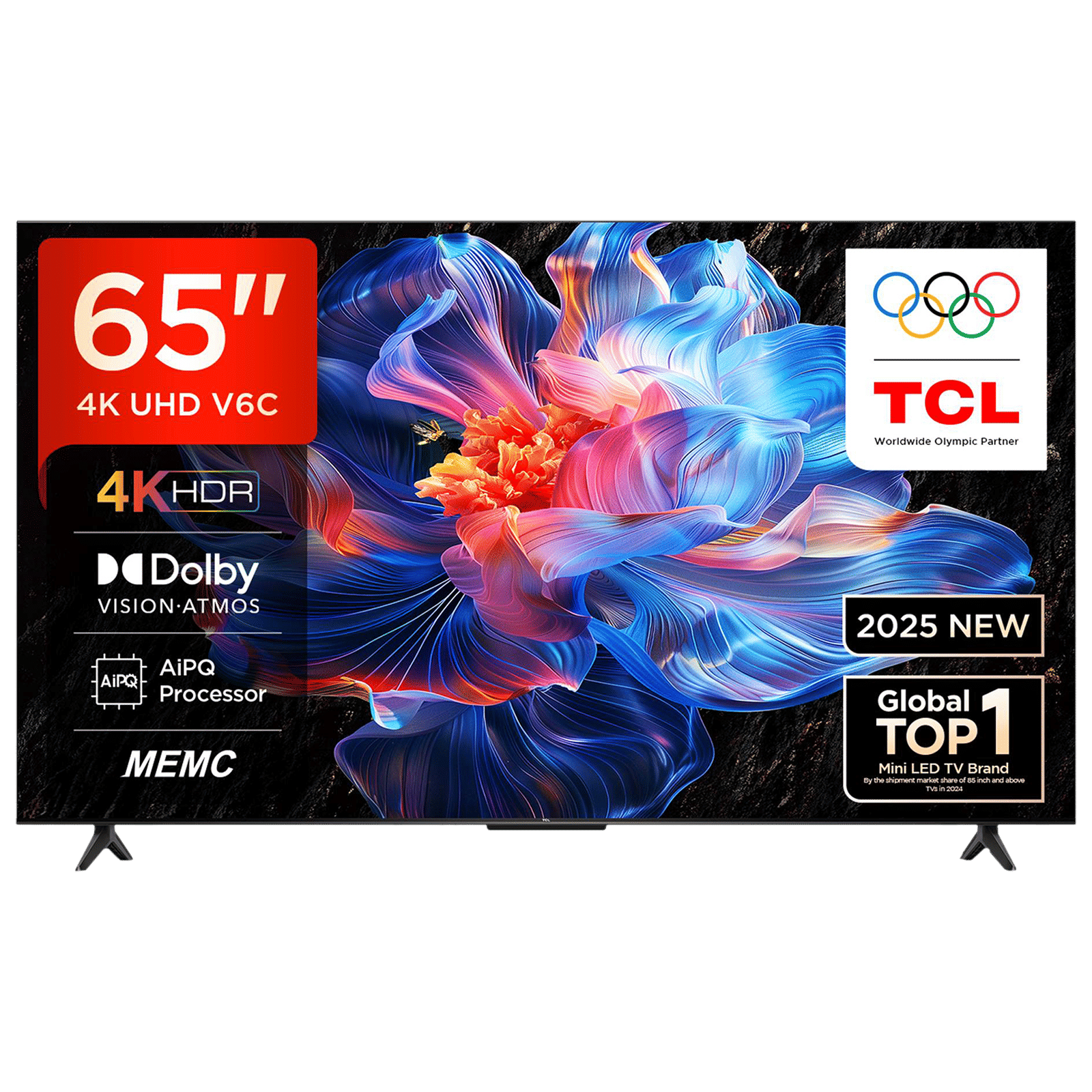 TCL V6C 165.1 cm (65 inch) 4K Ultra HD LED Smart Google TV with Google Voice Assistant (2025 model)