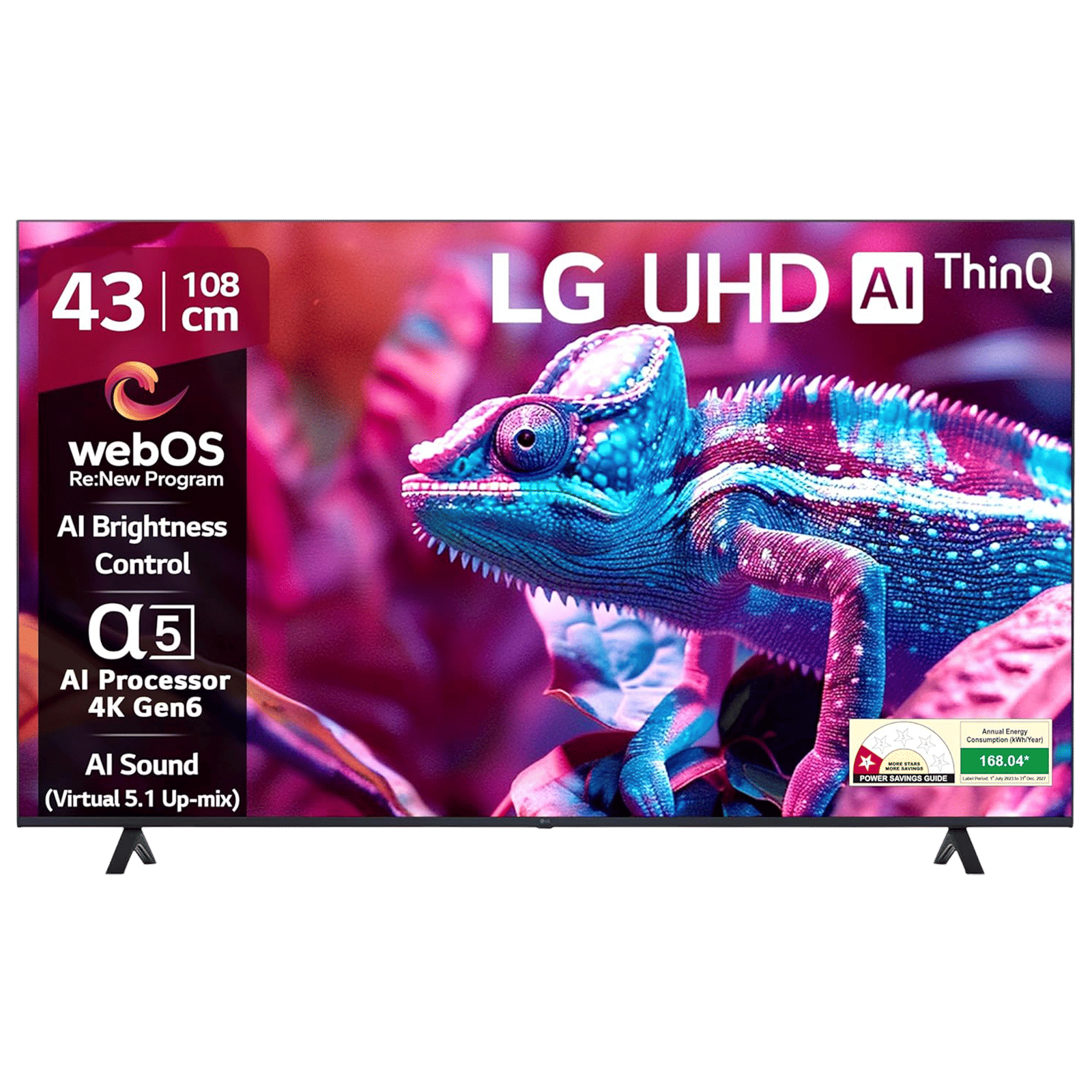 LG UR75 109.22 cm (43 inch) 4K Ultra HD LED Smart WebOS TV with Built-in Alexa (2025 model)