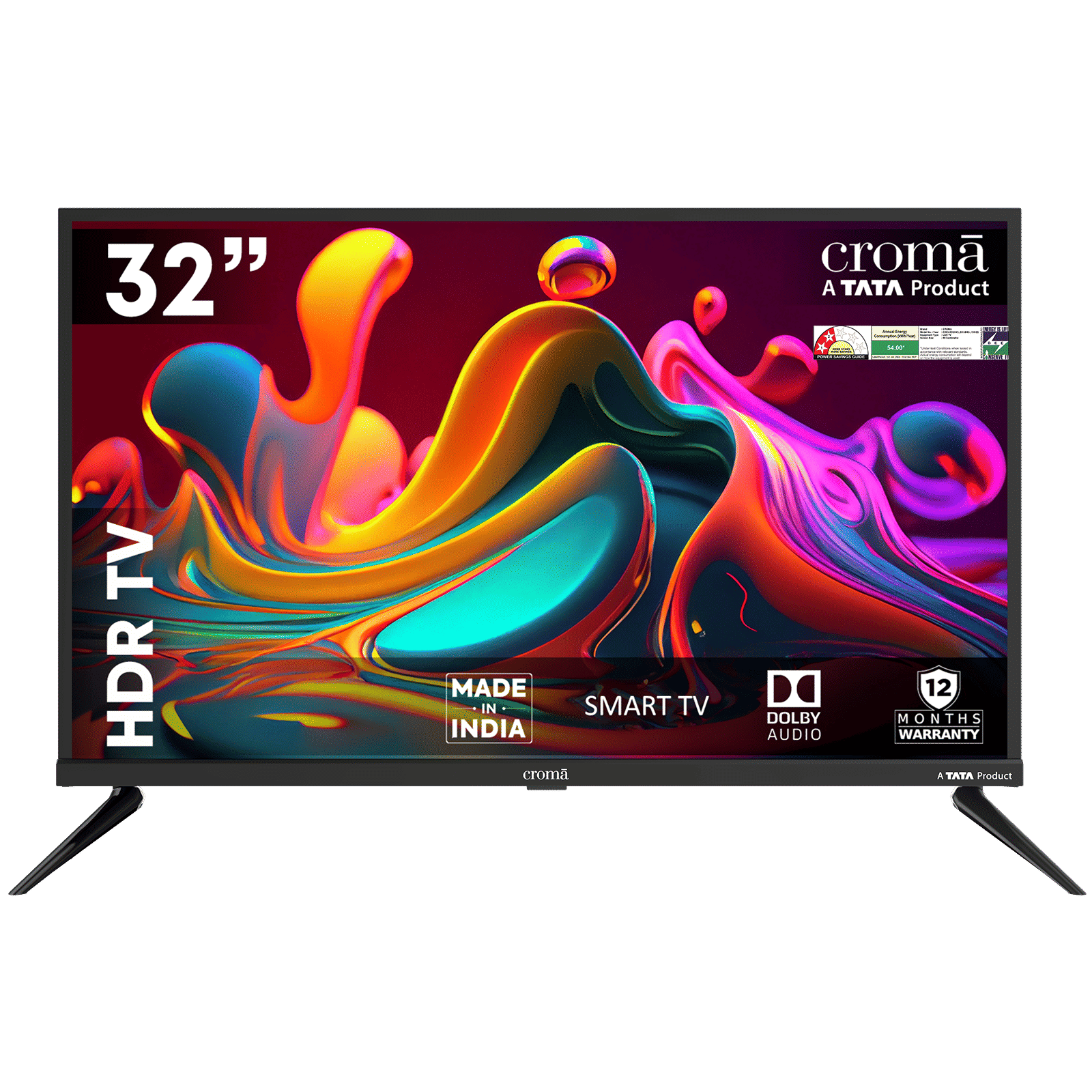 Croma 81.28 cm (32 inch) LED HD Ready Smart Linux TV with A+ Grade LED Panel (2025 model)