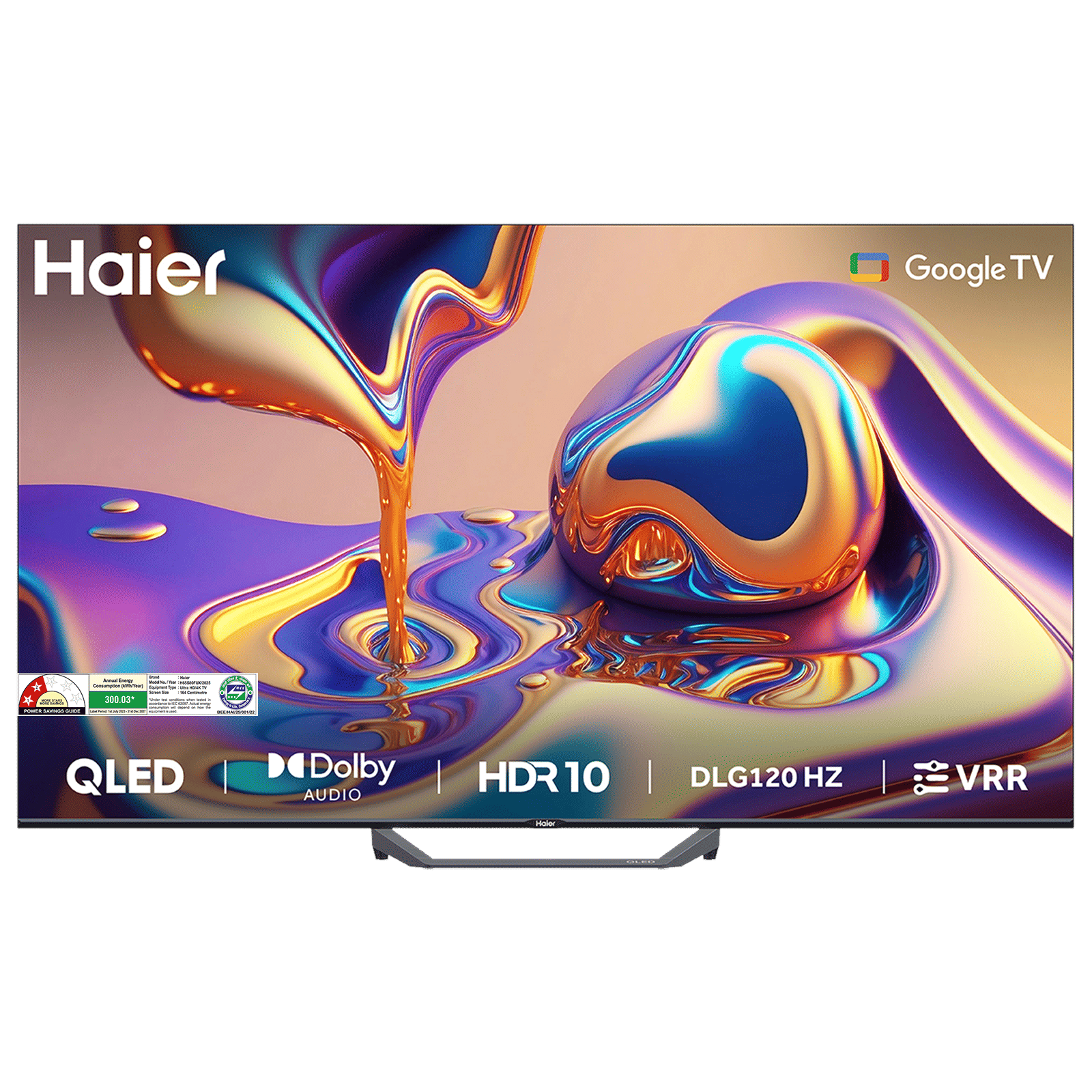 Haier 65S80 165.1 (65 inch) QLED 4K Ultra HD Smart Google TV with Dolby Audio (2025 model)