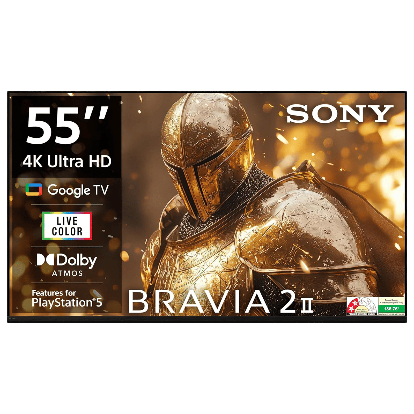 SONY BRAVIA 2 II 139.7 cm (55 inch) 4K Ultra HD LED Smart Google TV with Google Assistant (2025 model)