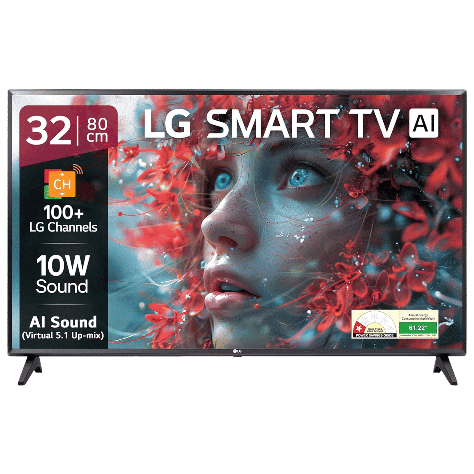 LG LR57 80 cm (32 inch) 1 Star HD LED Smart WebOS TV with Dynamic Tone Mapping (2025 model)