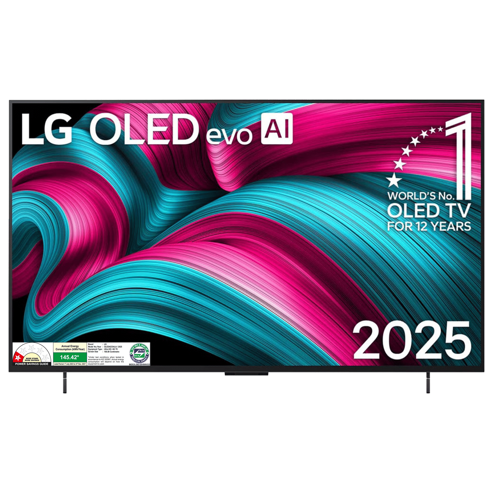 LG evo AI C5 106 cm (42 inch) OLED 4K Ultra HD Smart WebOS TV with Dolby Vision & Dolby Atmos (2025 model)