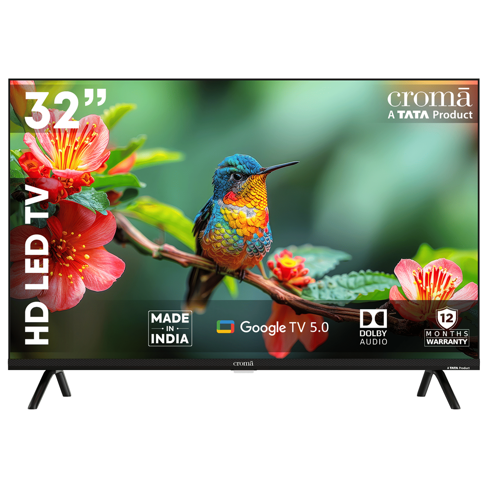 Croma 80 cm (32 inch) HD LED Google TV with Dolby Audio (2025 model)
