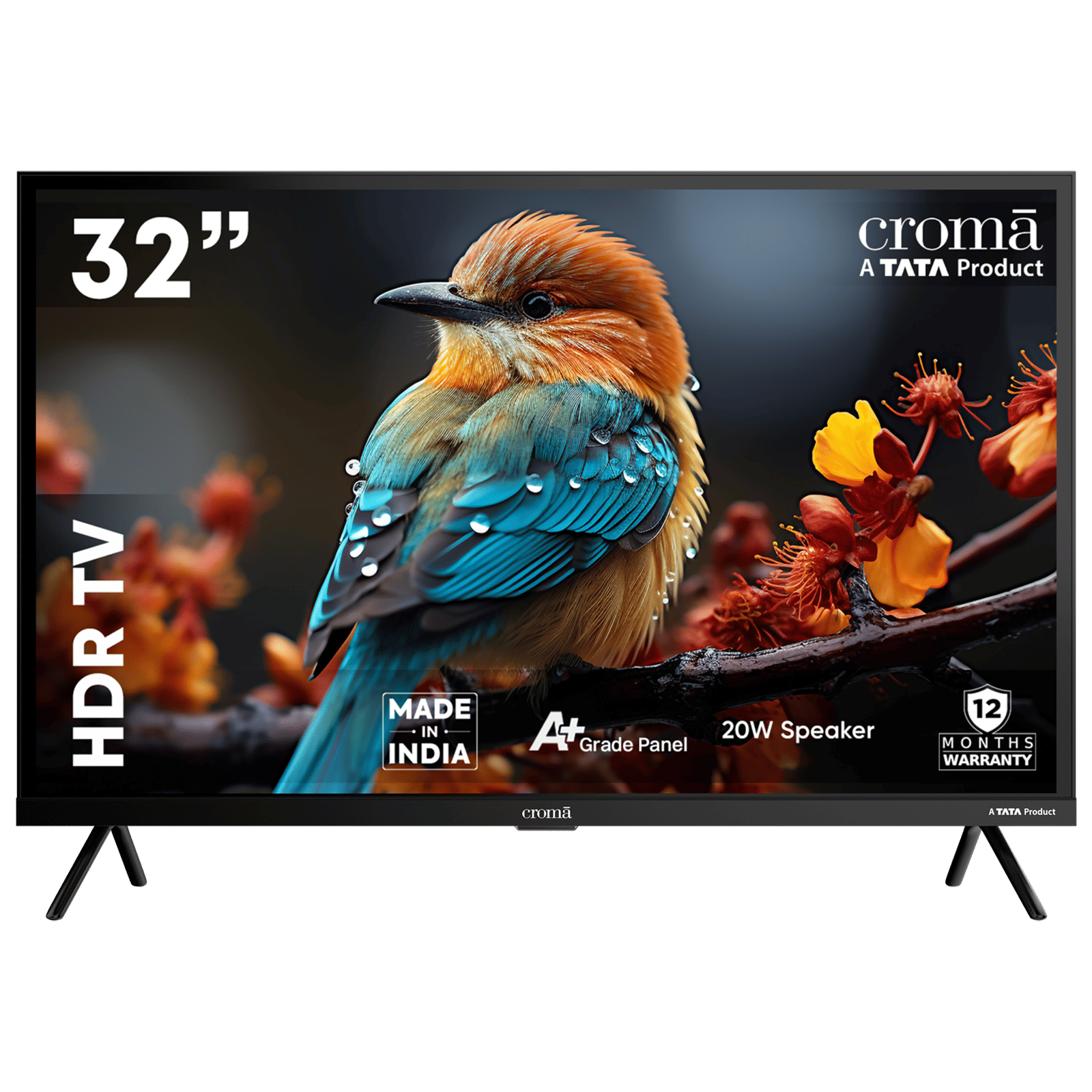 Croma 81.28 cm (32 inch) HD Ready LED TV with Bezel Less Display (2025 model)