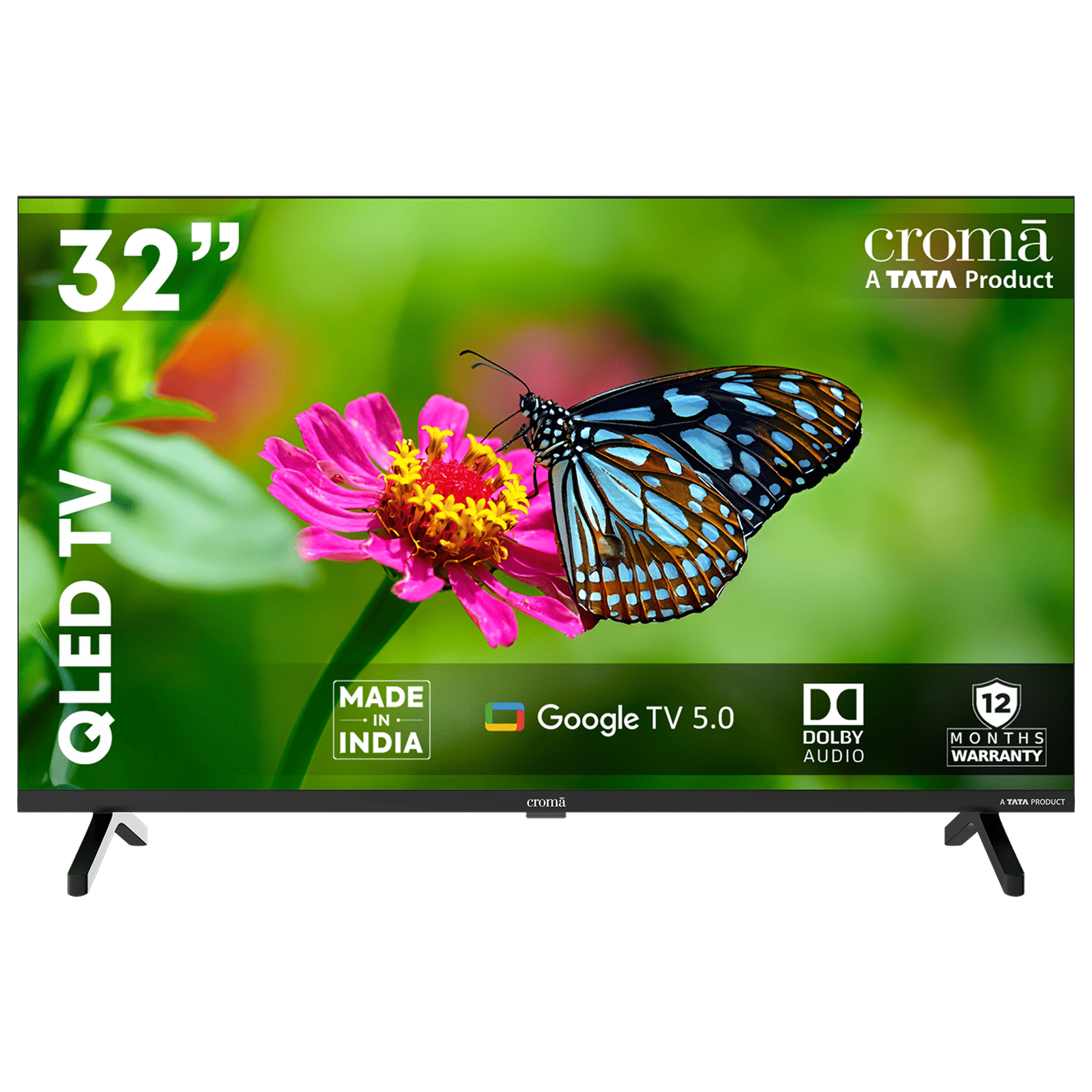 Croma 81.28 cm (32 inch) QLED Smart Google TV 5.0 with Dolby Audio (2025 model)