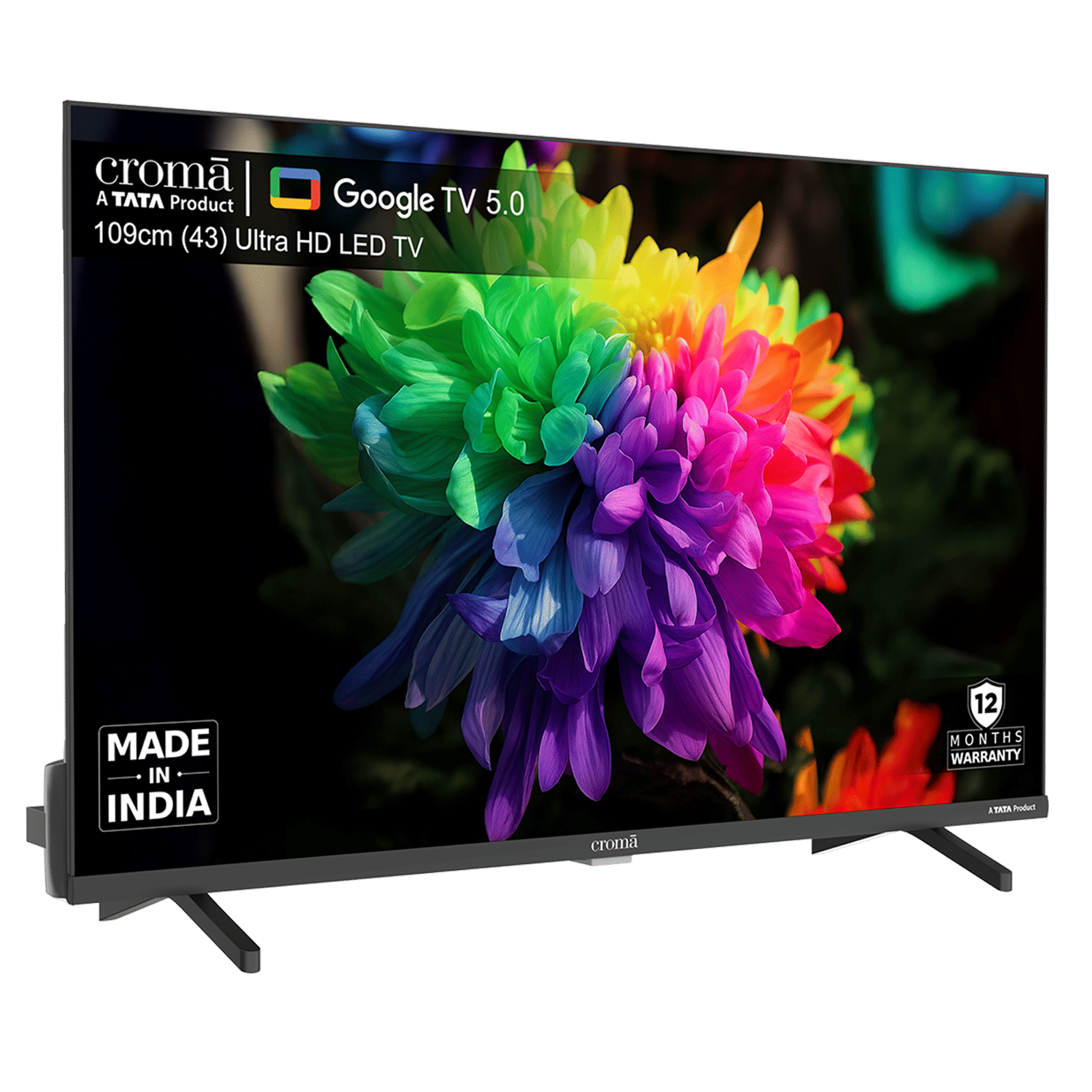 Croma cm (43 inch) LED 4K Ultra HD Smart Google TV with Dolby  Audio (2025 model)