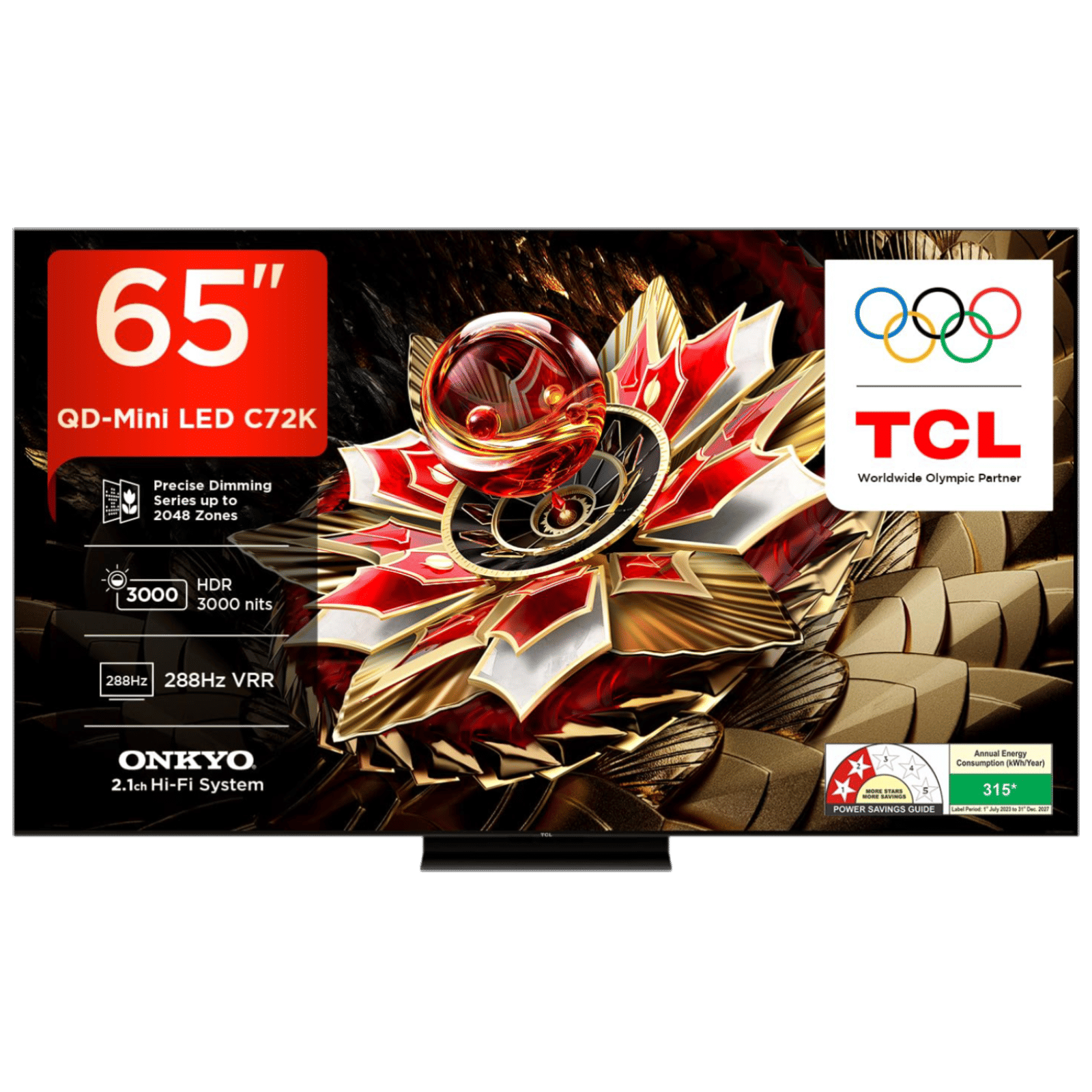 TCL C72K 164 cm (65 inch) 4k Ultra HD Google TV with Precise Dimming Technology (2025 model)