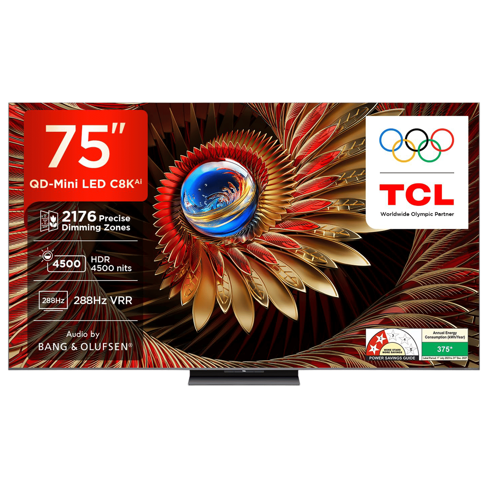 TCL C8K 190.5 cm (75 inch) QLED MiniLED 4K Ultra HD Smart Google TV with Built-in Google Assistant (2025 model)