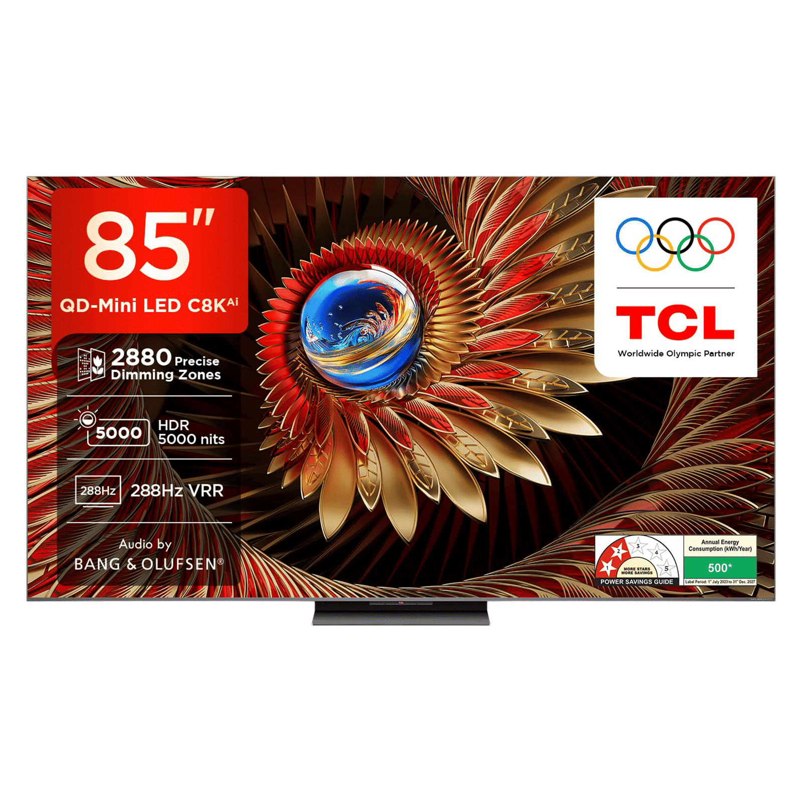 TCL C8K 215.9 cm (85 inch) QLED MiniLED 4K Ultra HD Smart Google TV with Built-in Google Assistant (2025 model)