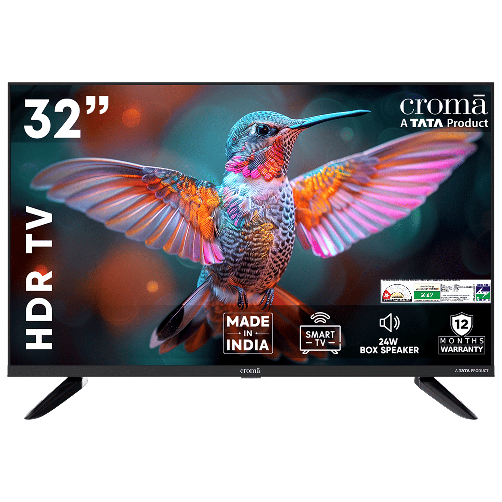 Croma 80 cm (32 inch) HD Ready LED Smart Coolita TV with AI Chatbot (2026 model)
