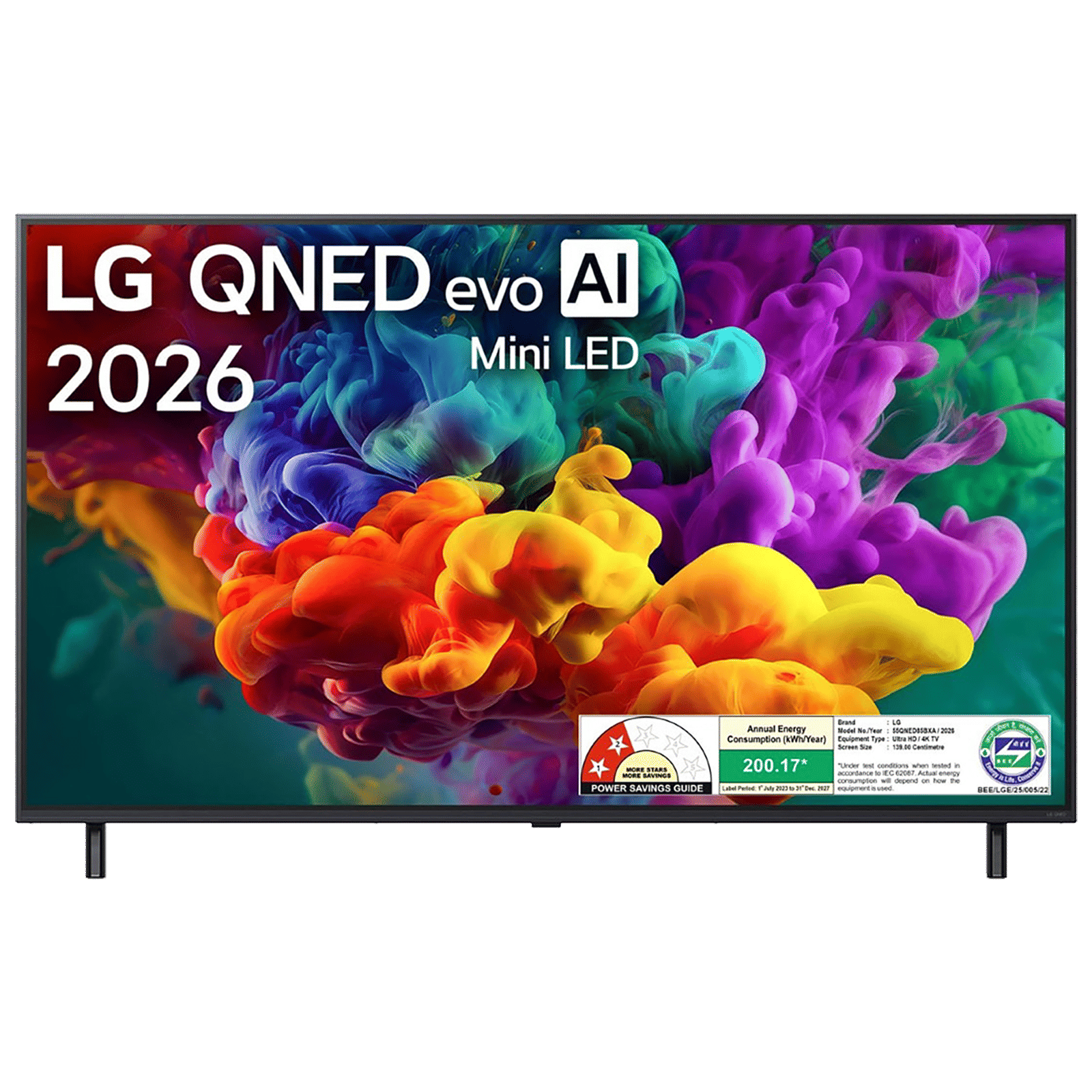 LG evo AI 140 cm (55 inch) QNED Mini LED 4K Ultra HD Smart webOS TV with Intelligent Voice Recognition (2026 model)