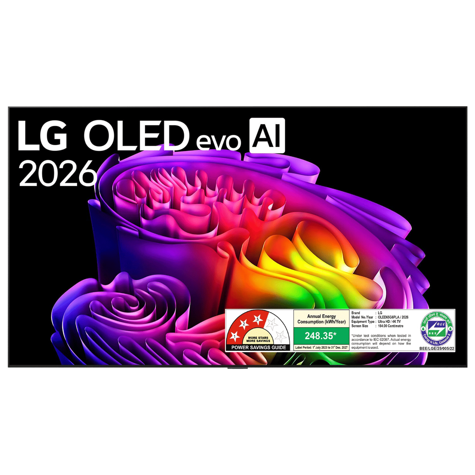 LG evo AI 165 cm (65 inch) OLED 4K Ultra HD Smart WebOS TV with Intelligent Voice Recognition (2026 Model)