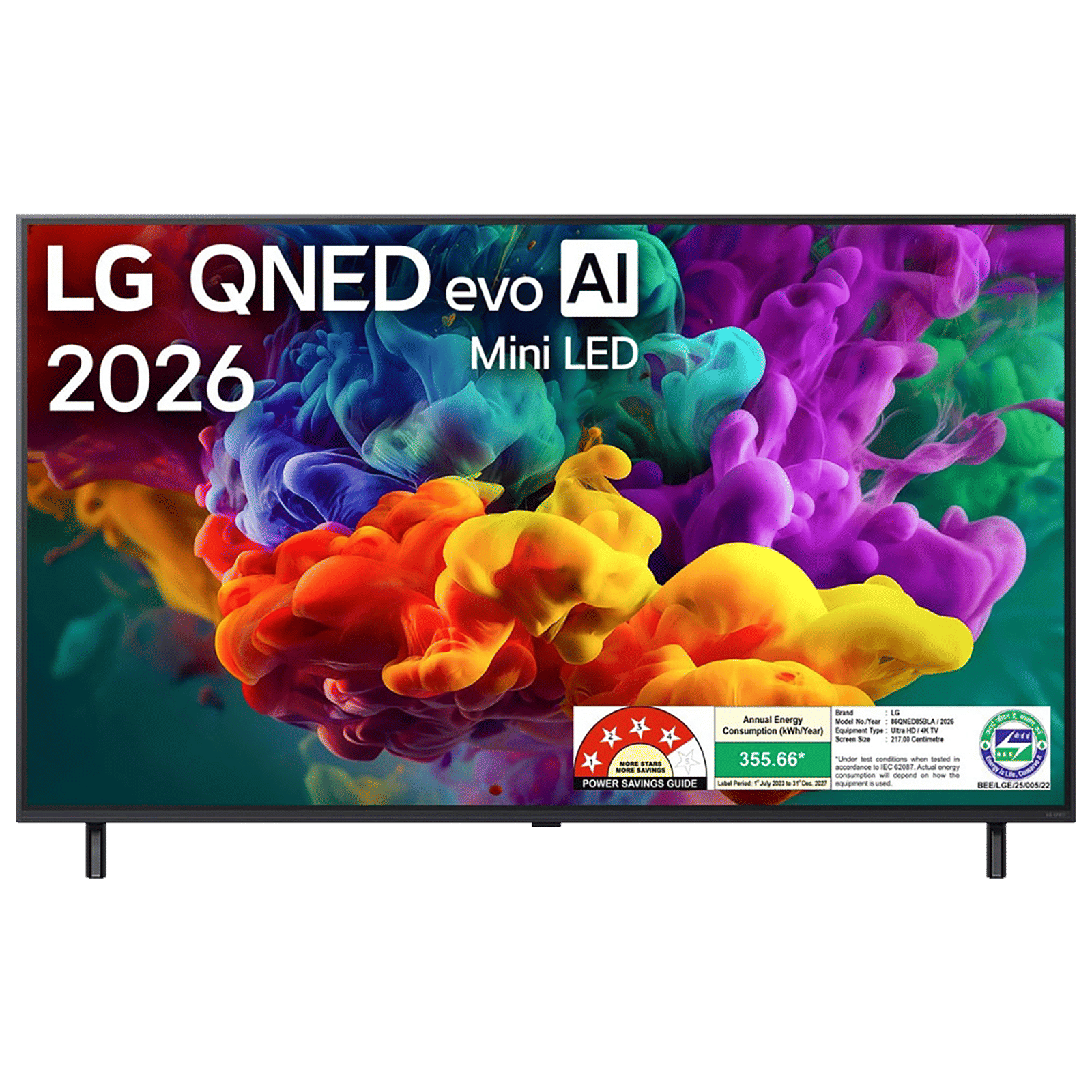 LG evo AI 218 cm (86 inch) QNED Mini LED 4K Ultra HD Smart webOS TV with Intelligent Voice Recognition (2026 model)