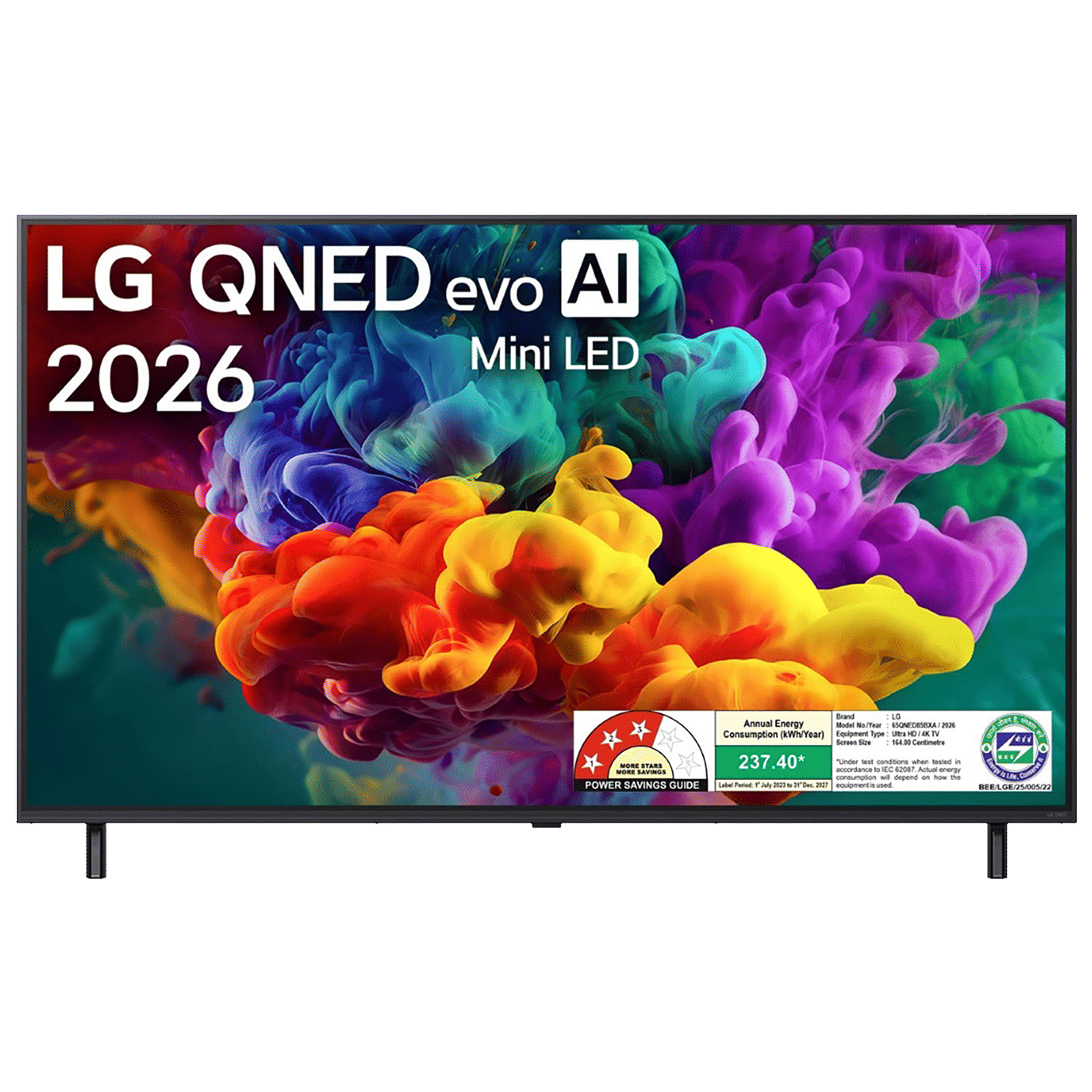 LG evo AI 165 cm (65 inch) QNED Mini LED 4K Ultra HD Smart webOS TV with Intelligent Voice Recognition (2026 model)