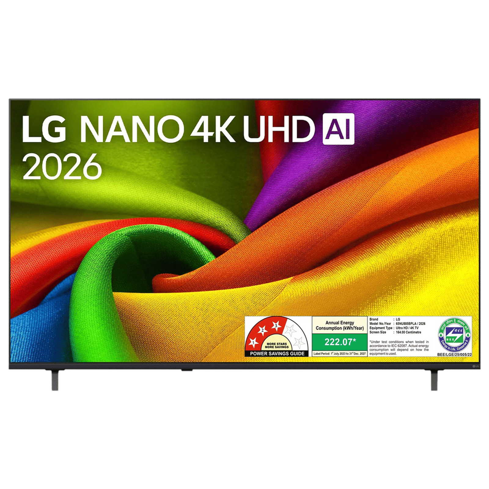 LG NanoCell AI NU885 165 cm (65 inch) 4K Ultra HD Smart webOS TV with Intelligent Voice Recognition (2026 model)