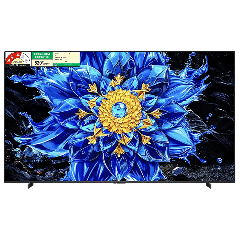 TCL P series 248.92 cm (98 inch) 3 Star QD-Mini LED 4K Super Ultra HD Smart Google TV with Google Voice Assistant (2026 Model)