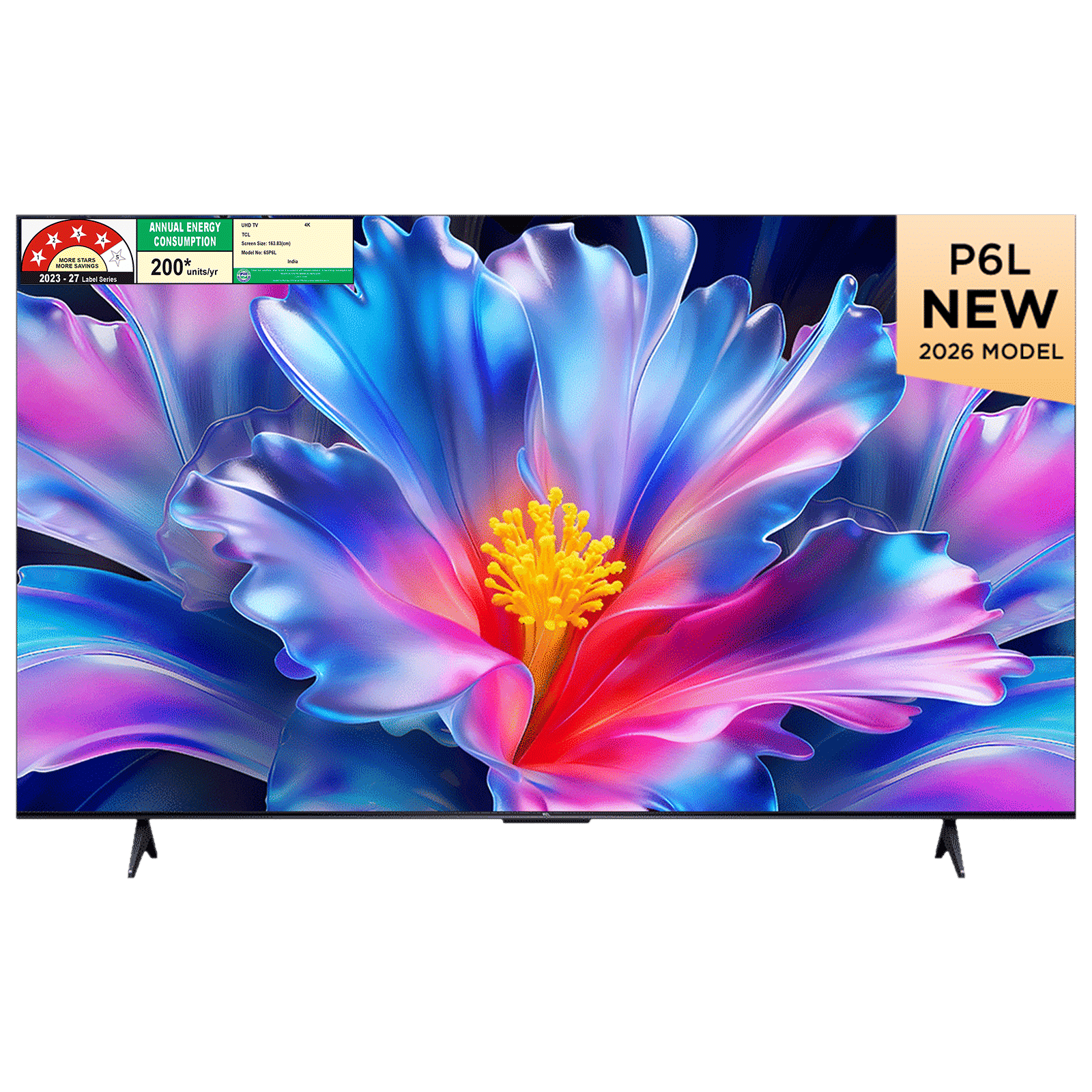 TCL P series 165.1 cm (65 inch) 4 Star LED 4K Super Ultra HD Smart Google TV with Google Voice Assistant (2026 Model)